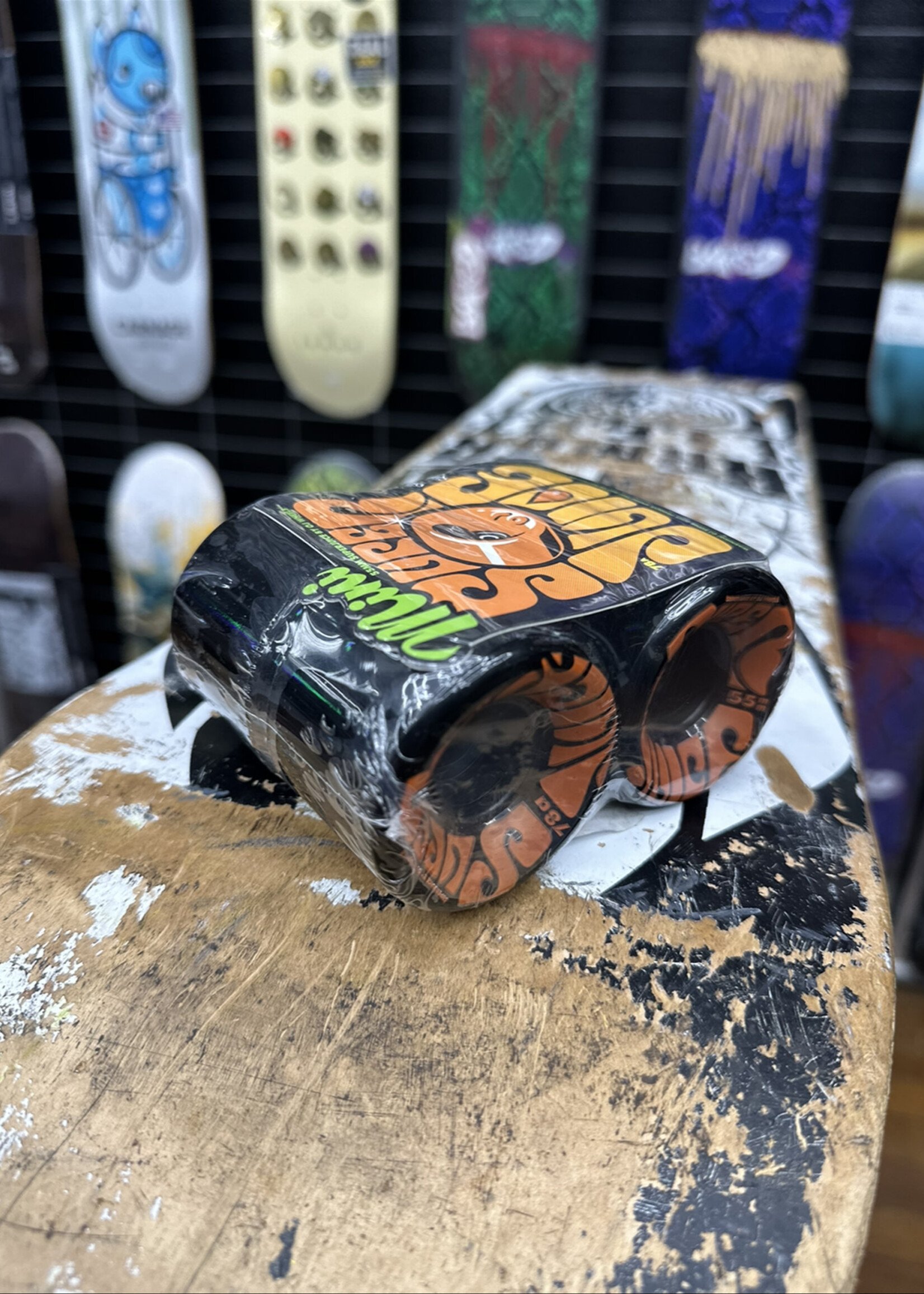 OJ's Wheels OJ WHEELS - Mini Super Juice Black/Orange - 55mm 78a