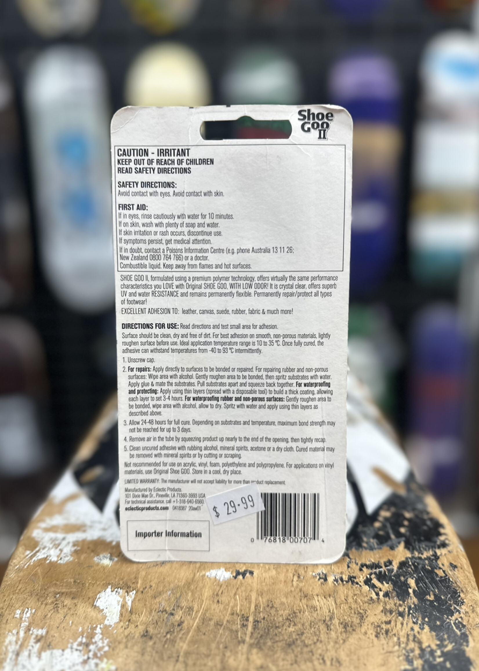 Shoe Goo SHOE GOO - II - Crystal Clear 2.2oz - Large 63g