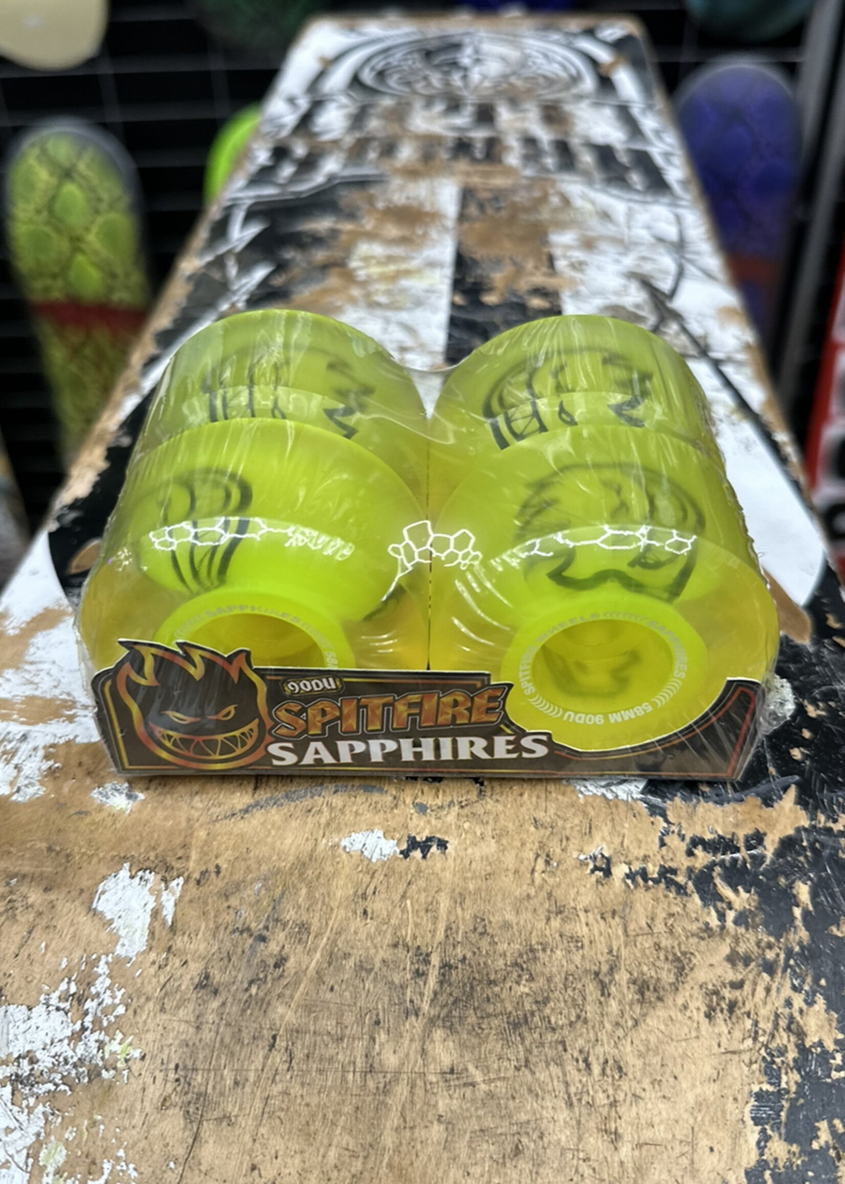 Spitfire Wheels SPITFIRE WHEELS - Sapphire Yellow Conical Full - 90a/101a 58mm