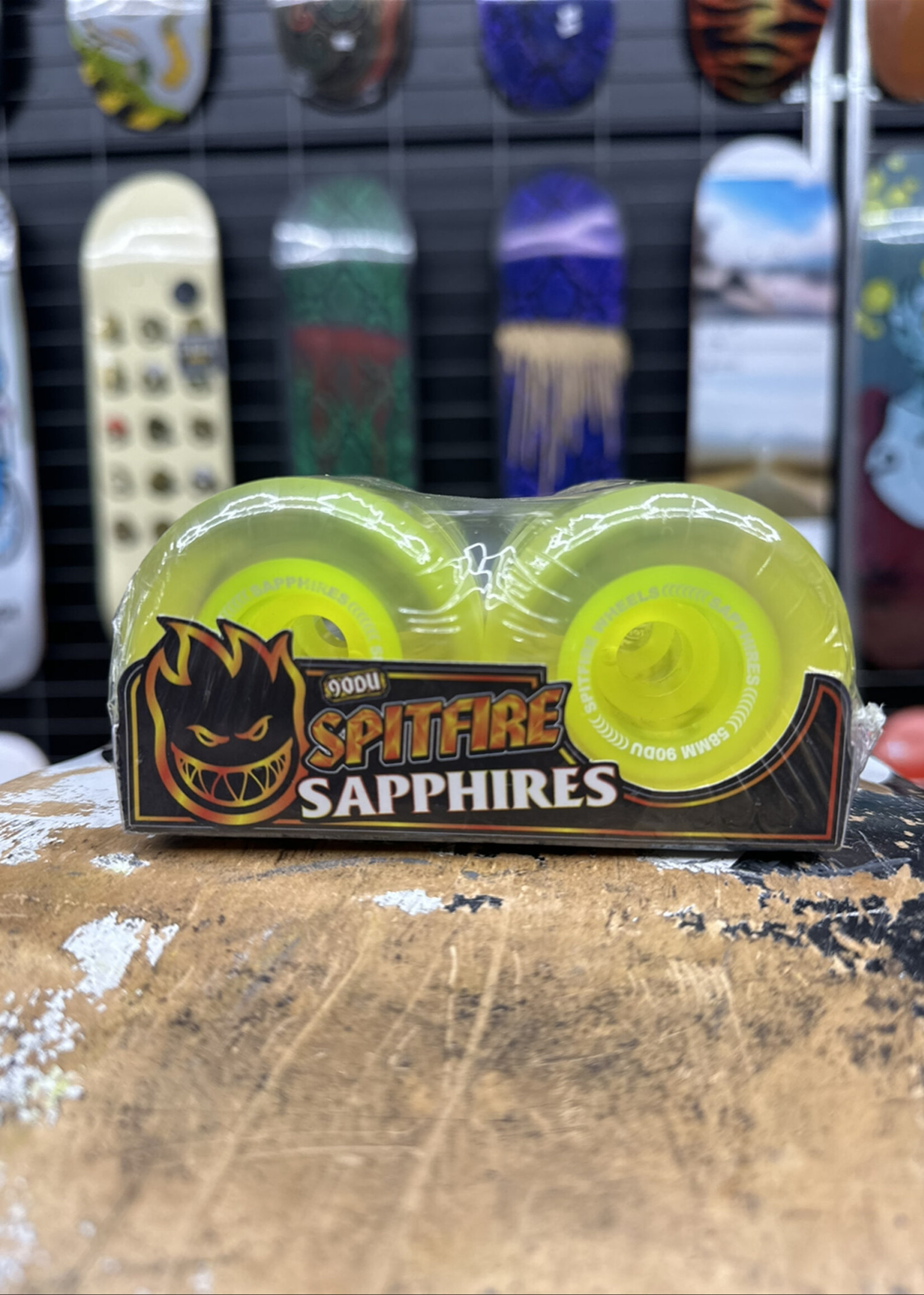 Spitfire Wheels SPITFIRE WHEELS - Sapphire Yellow Conical Full - 90a/101a 58mm