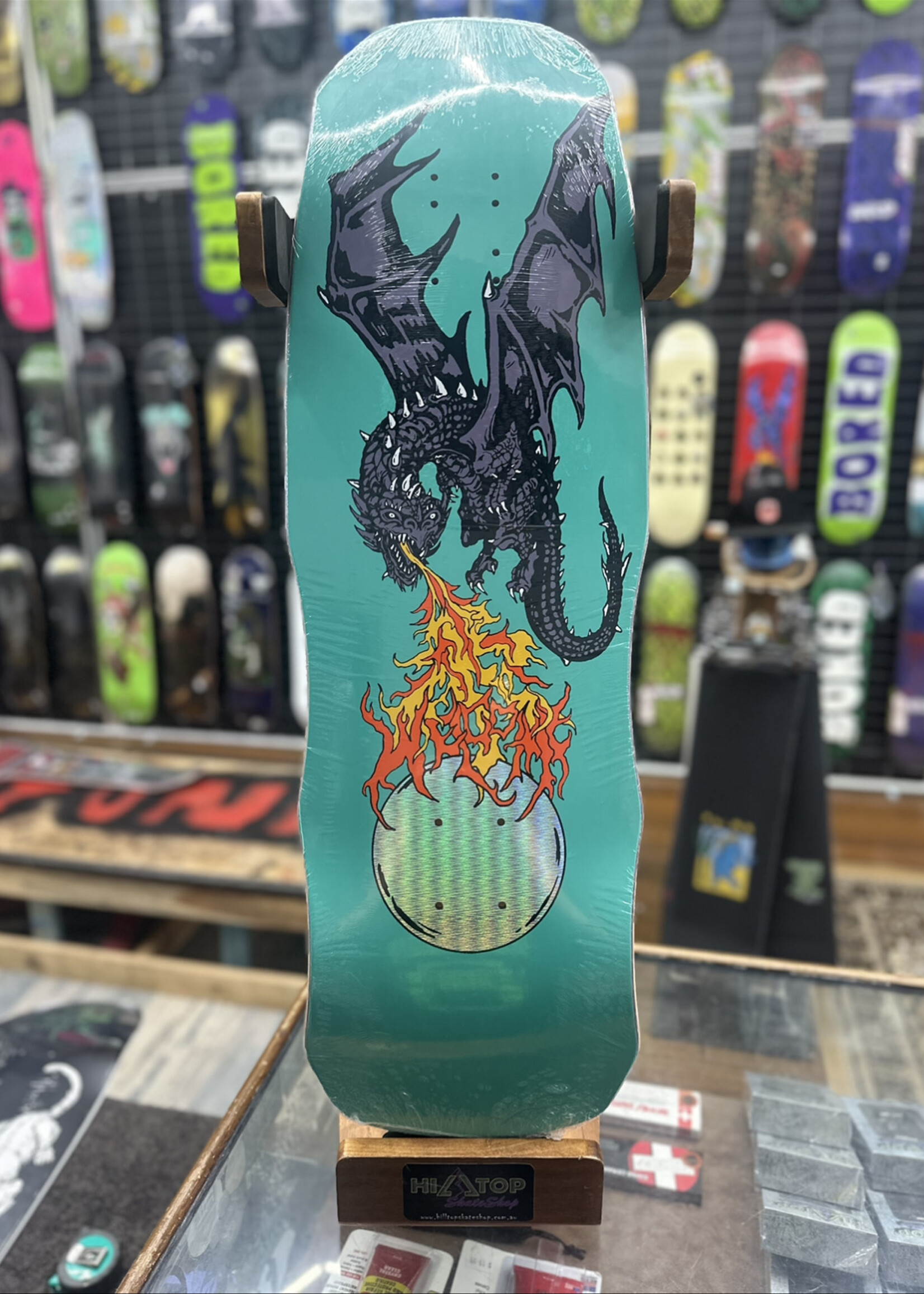 Welcome WELCOME SKATEBOARDS - Firebreather on Dark Lord Teal - 9.75"