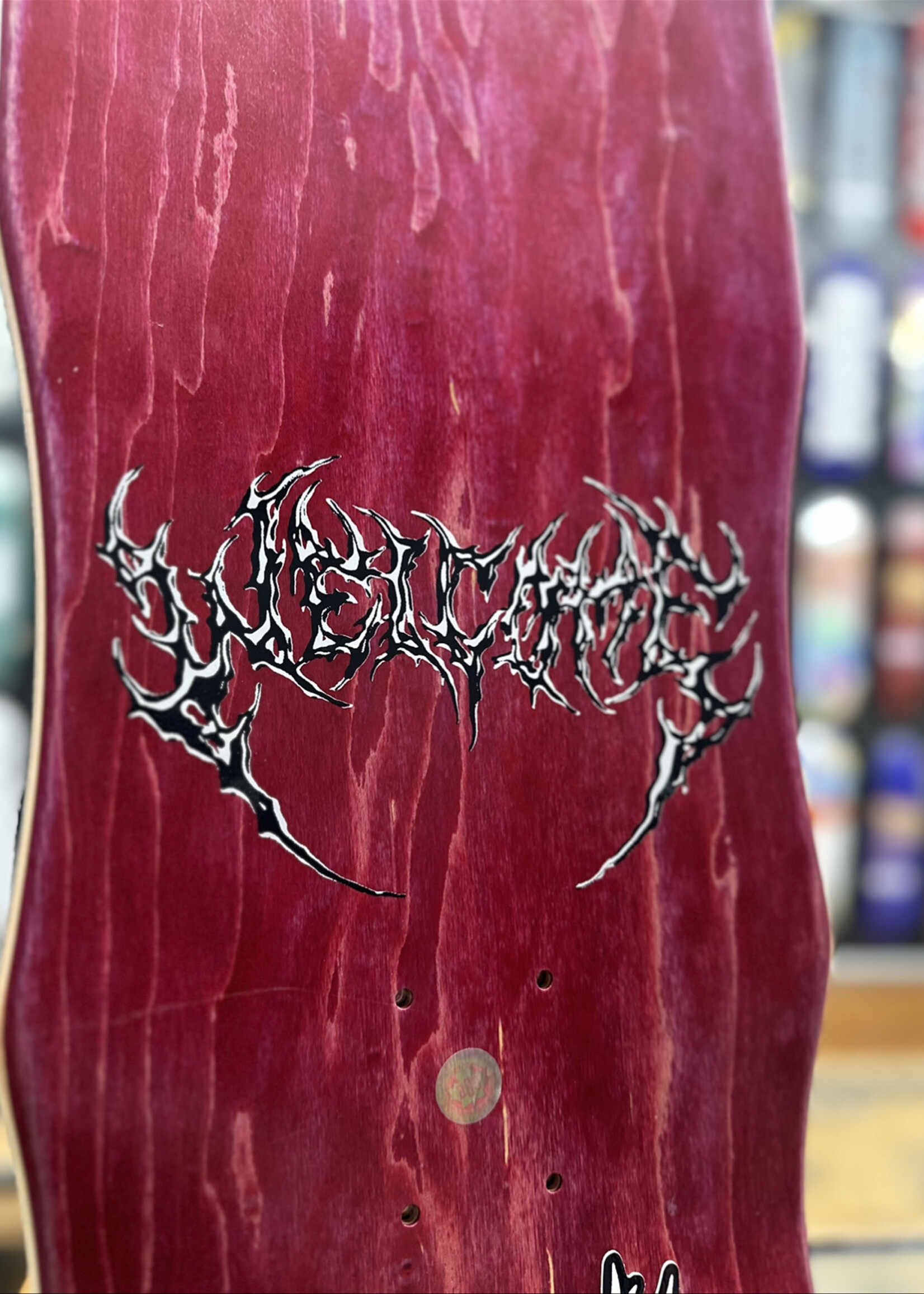 Welcome WELCOME SKATEBOARDS - Torment on Dark Lord Dark Foil Red Stain - 9.8"