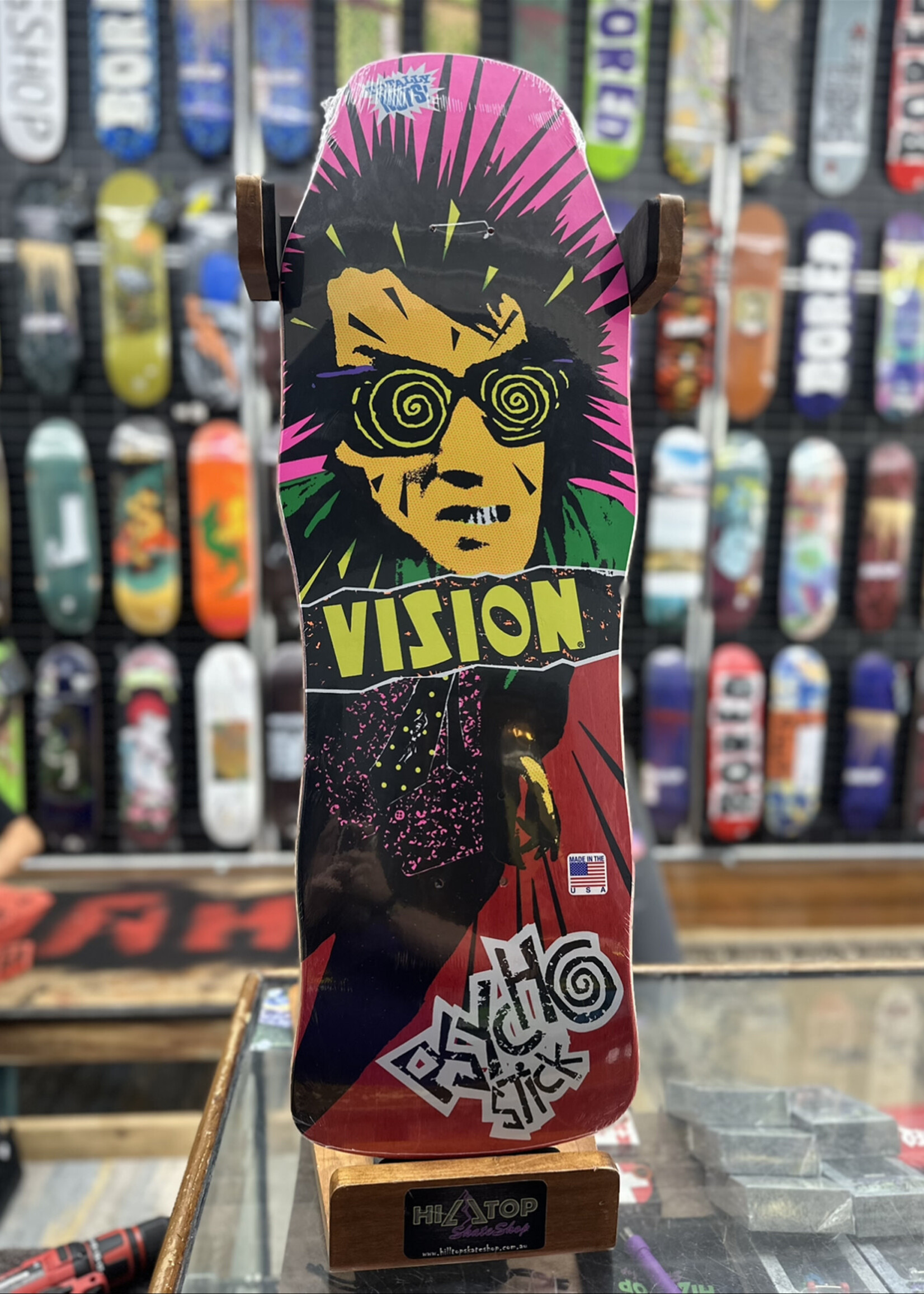 Vision Skateboards VISION - Reissue Original Psycho Stick Red Stain Deck - 10.0"