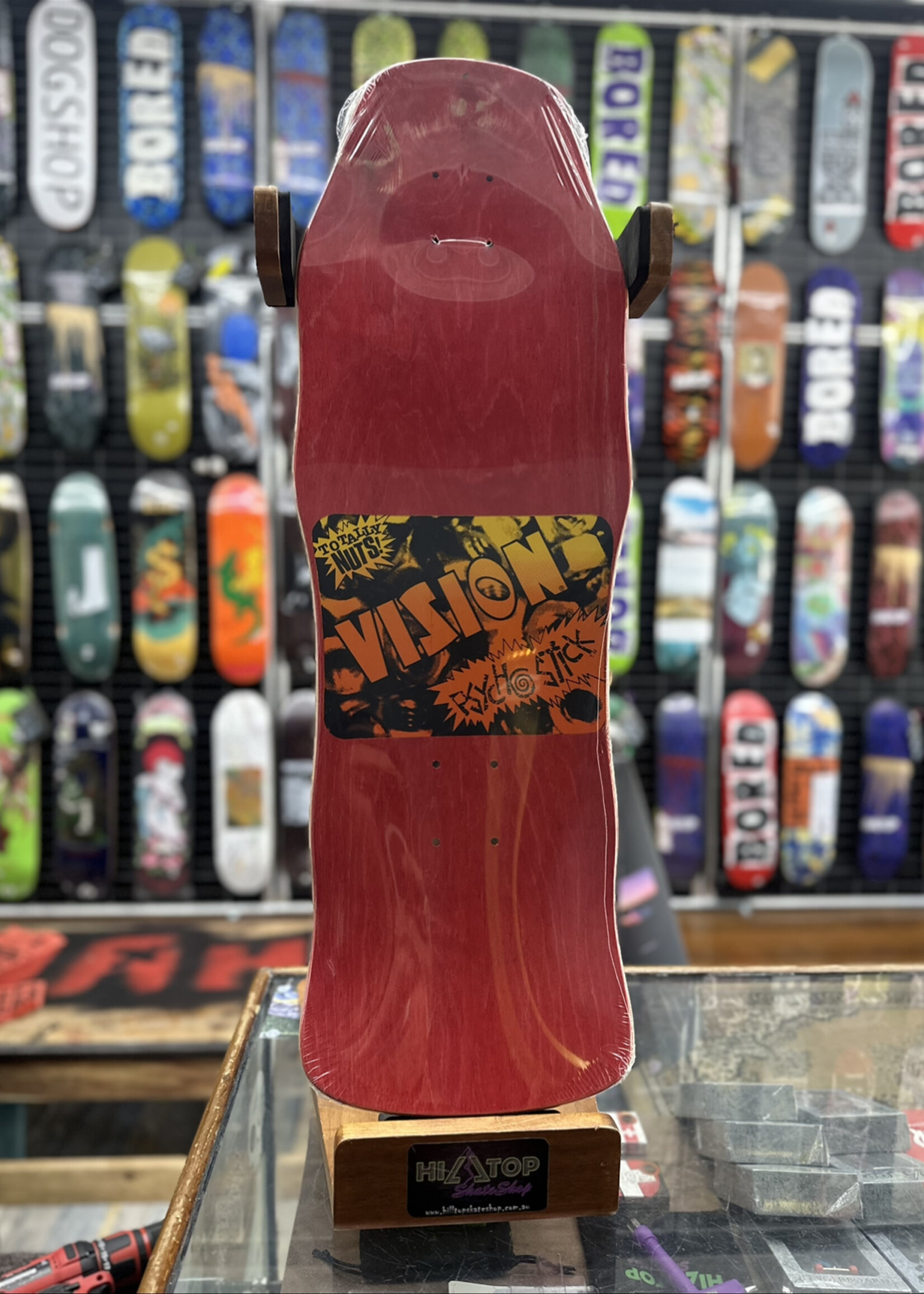 Vision Skateboards VISION - Reissue Original Psycho Stick Red Stain Deck - 10.0"