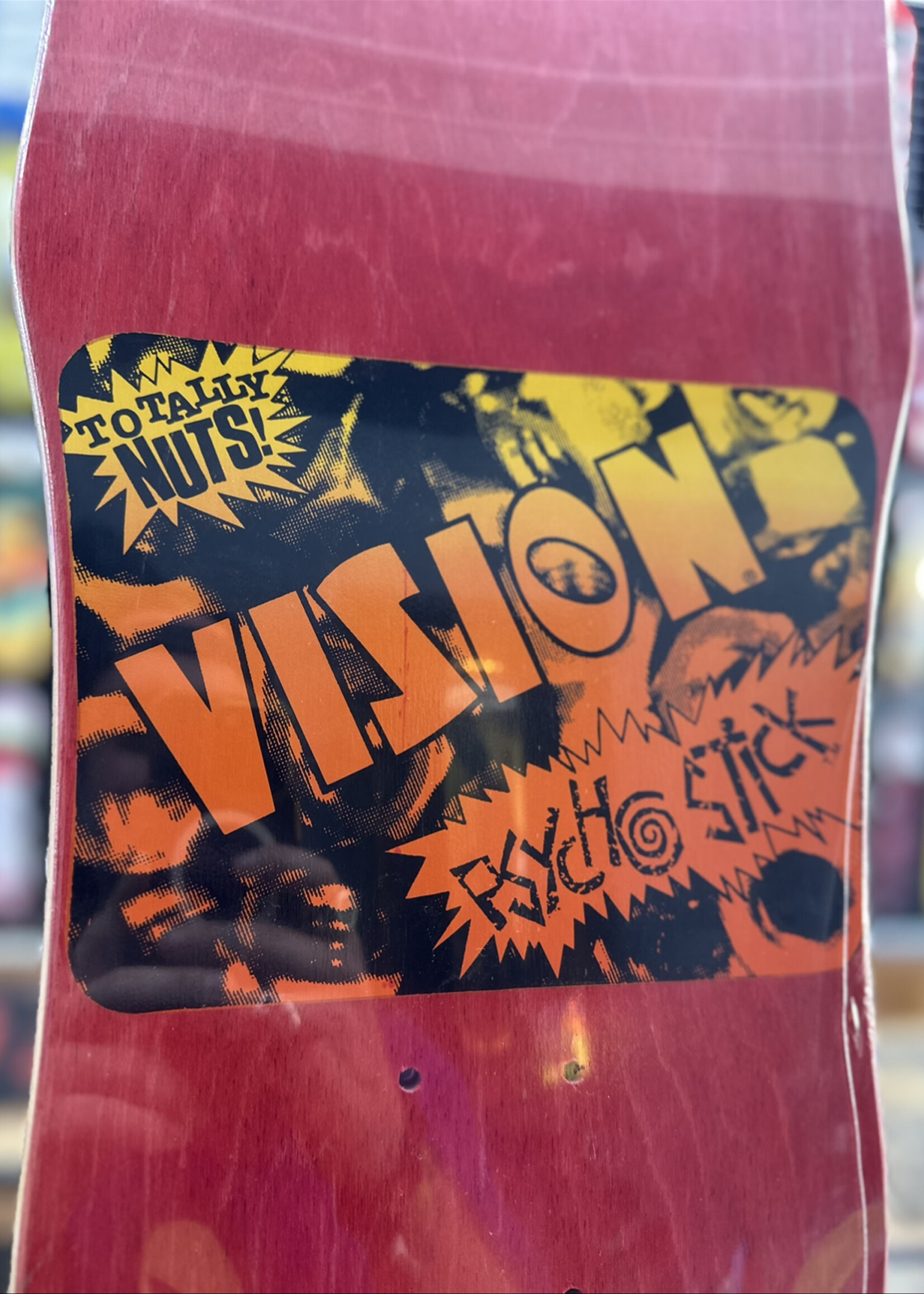 Vision Skateboards VISION - Reissue Original Psycho Stick Red Stain Deck - 10.0"