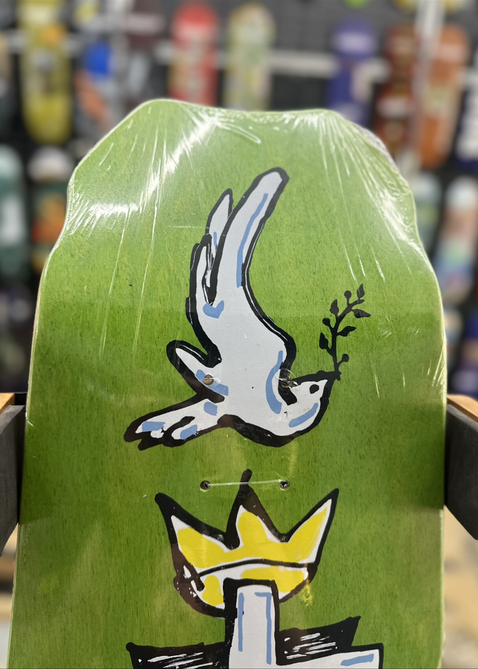 HOSOI HOSOI - Hammerhead Hybrid Lime Stain Deck - 9.5"