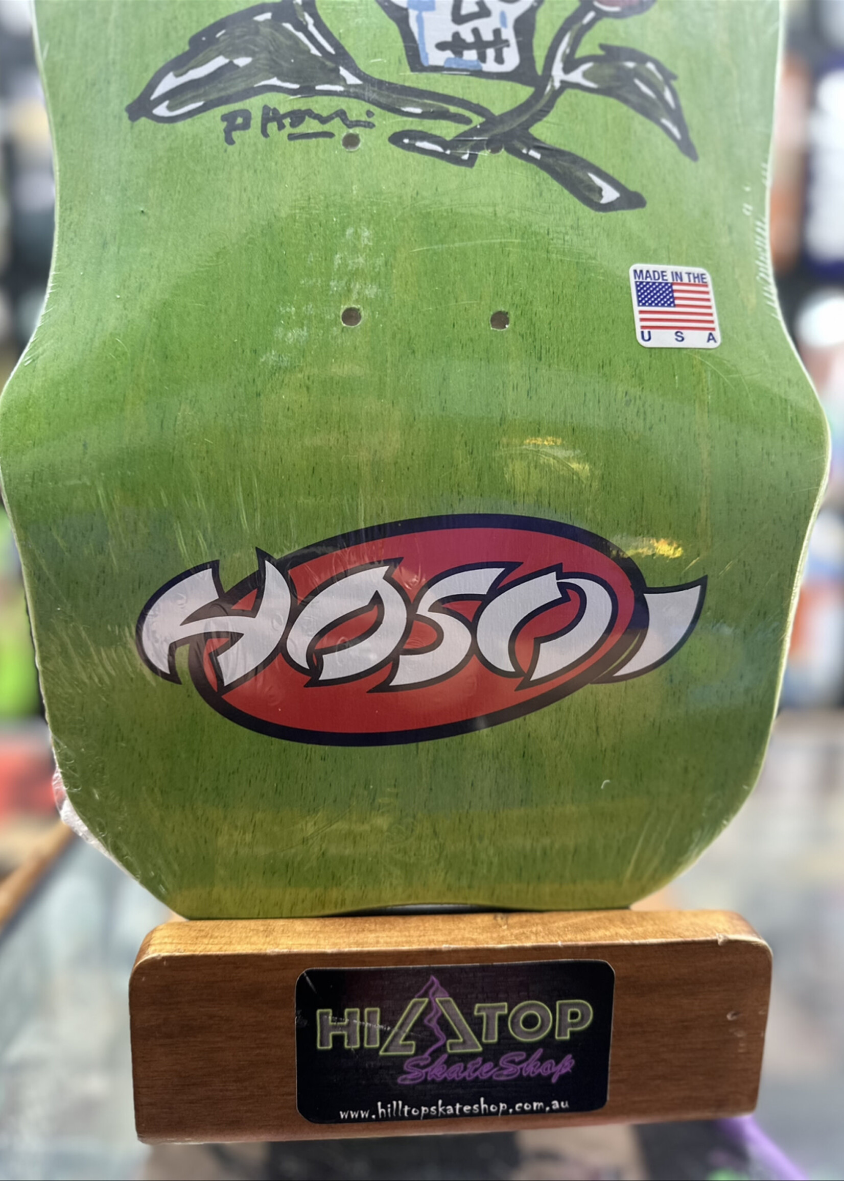 HOSOI HOSOI - Hammerhead Hybrid Lime Stain Deck - 9.5"