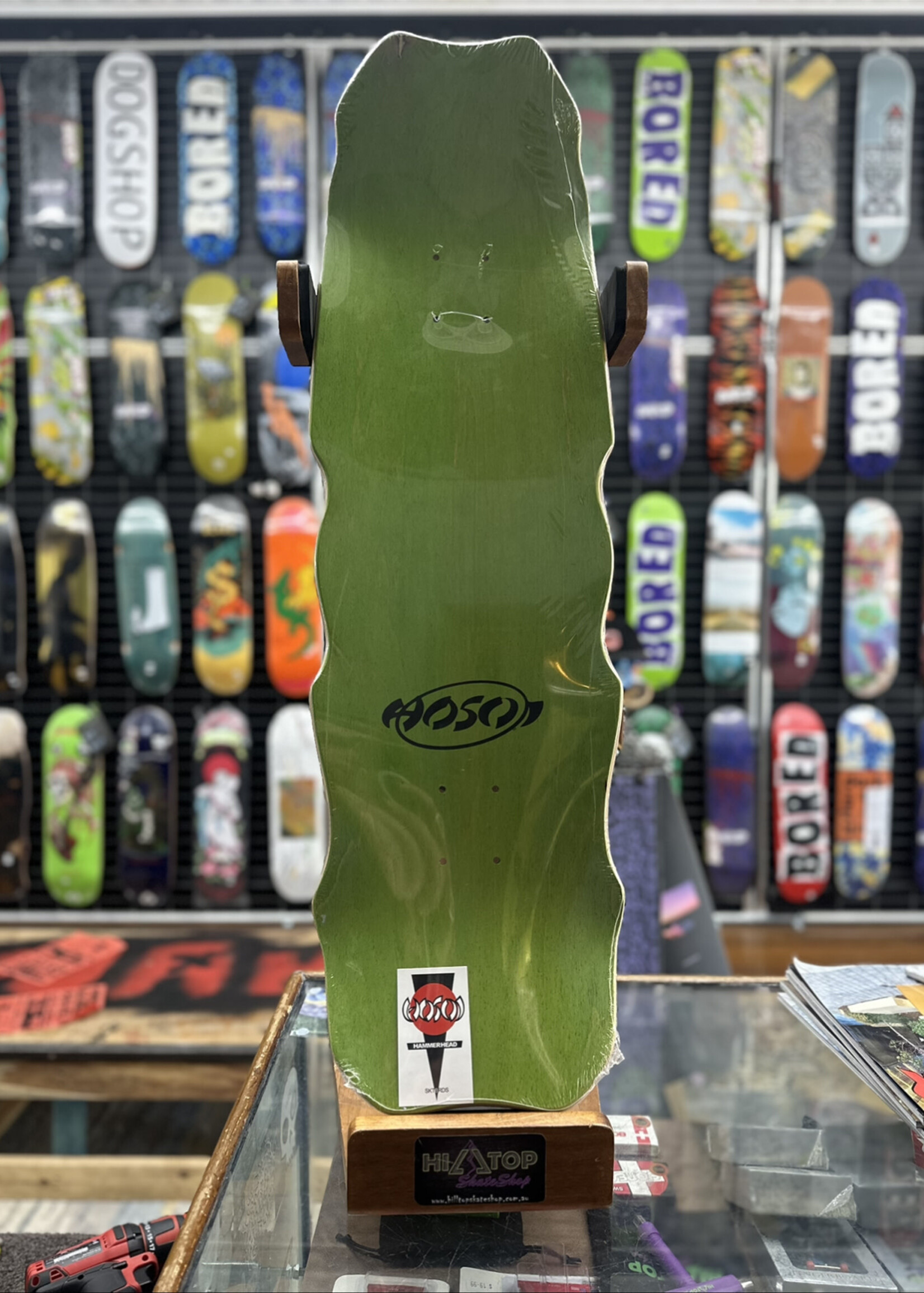 HOSOI HOSOI - Hammerhead Hybrid Lime Stain Deck - 9.5"