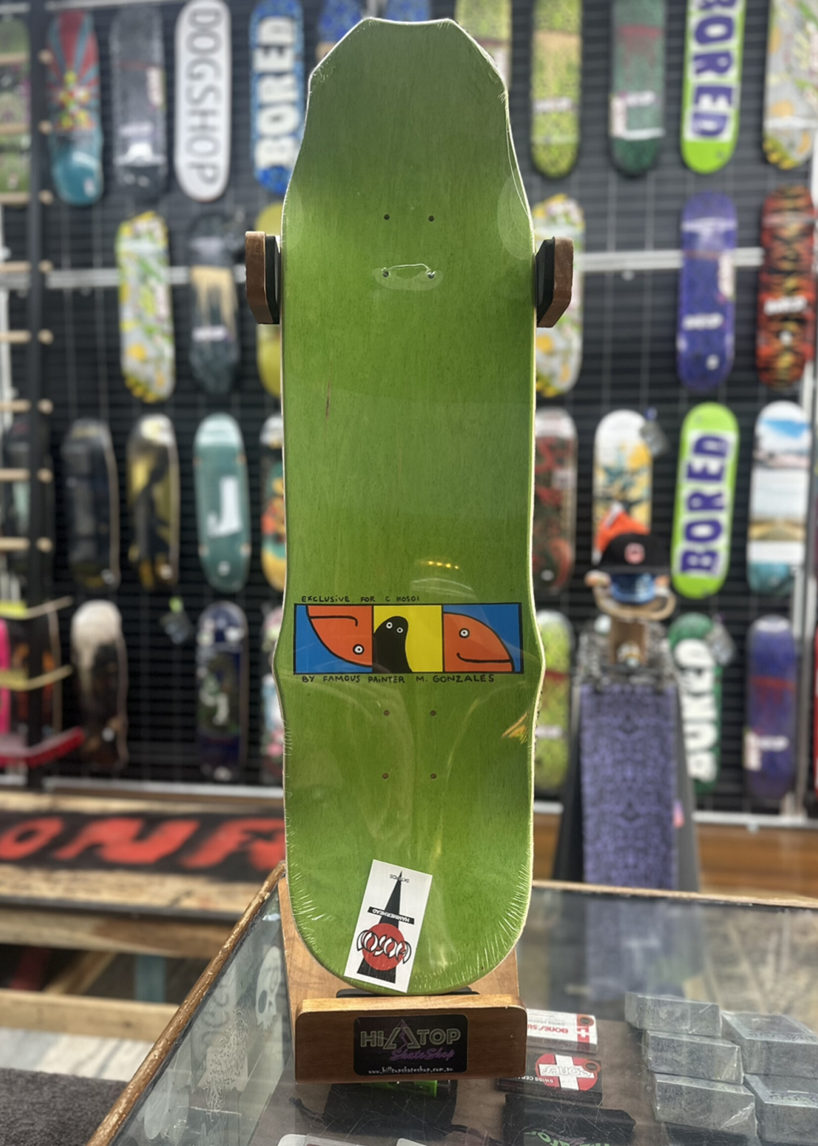 HOSOI HOSOI - Gonz Hammerhead 93 Green Stain Deck Reissue - 9.25"