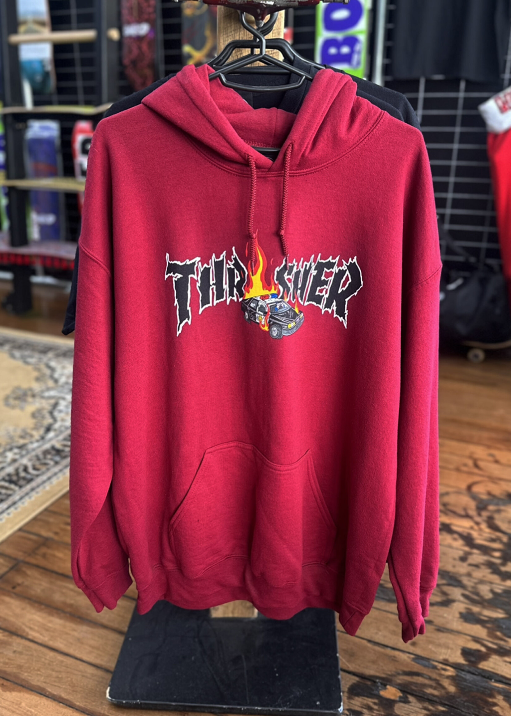 Thrasher THRASHER - Cop Car Neckface Hoodie Maroon