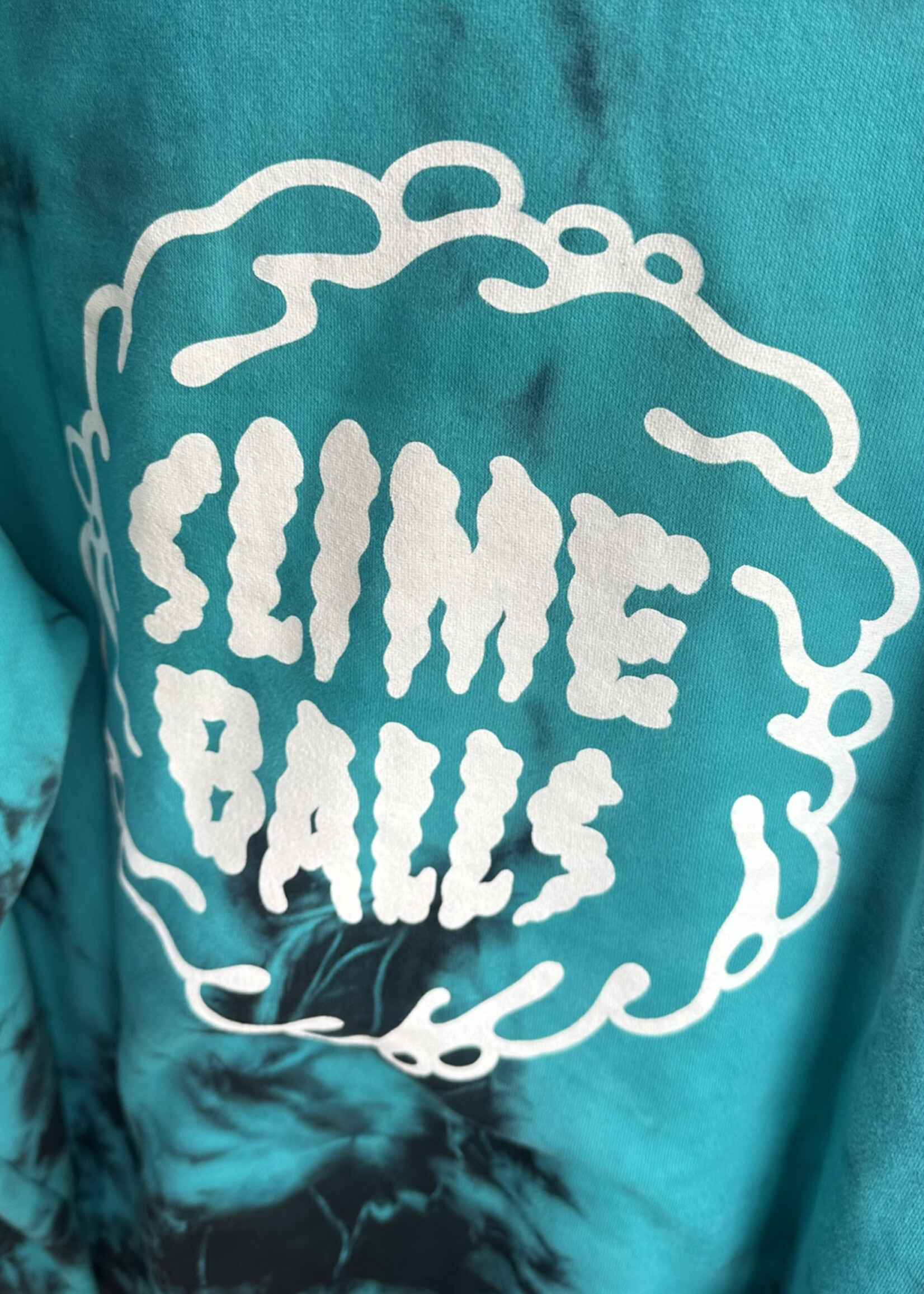 Slime Balls SLIME BALLS - Mono Splat Teal/Black Tie-Dye Hoodie