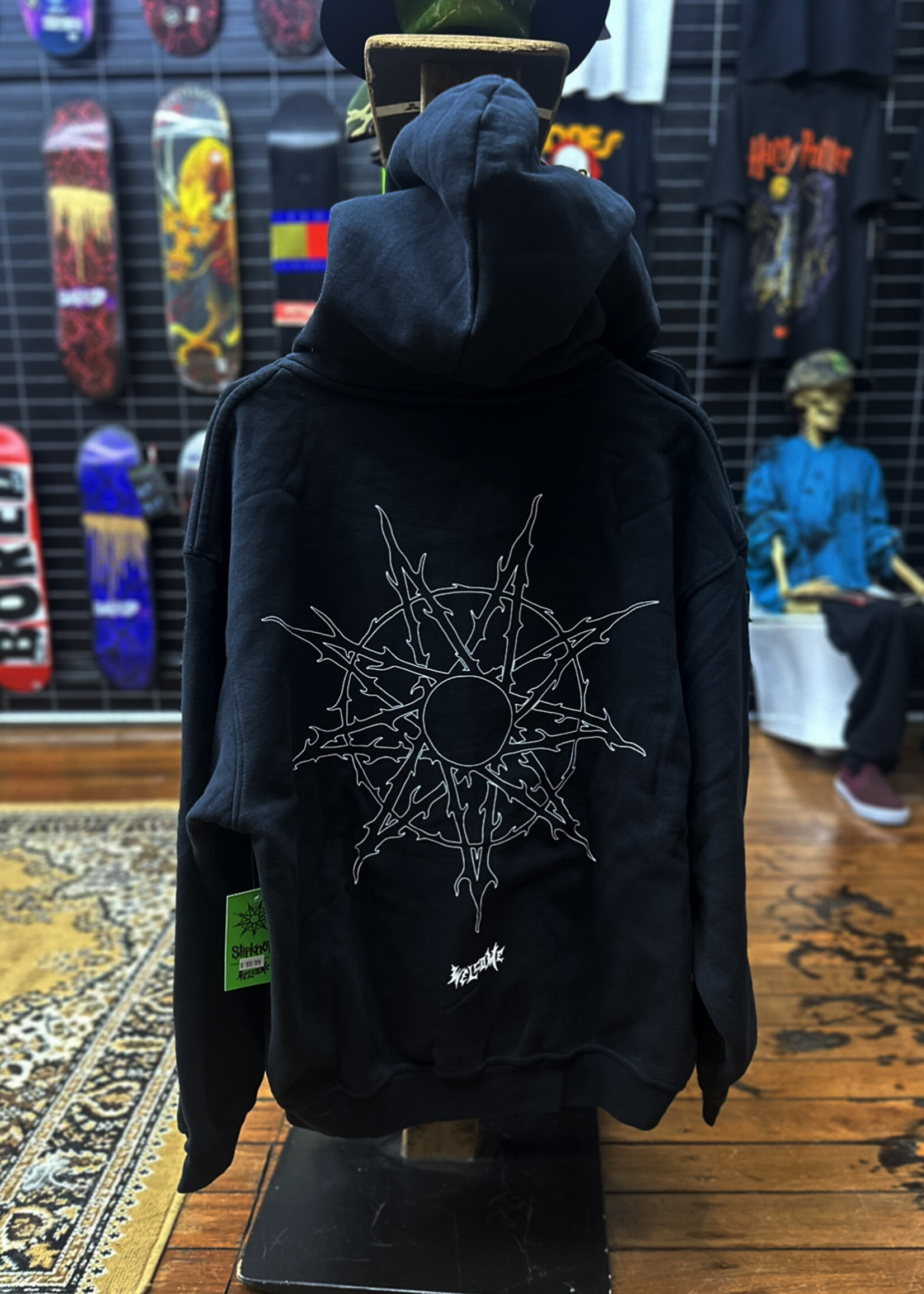 Welcome WELCOME SKATEBOARDS - Slipknot Nonagram Black Zipper Hoodie