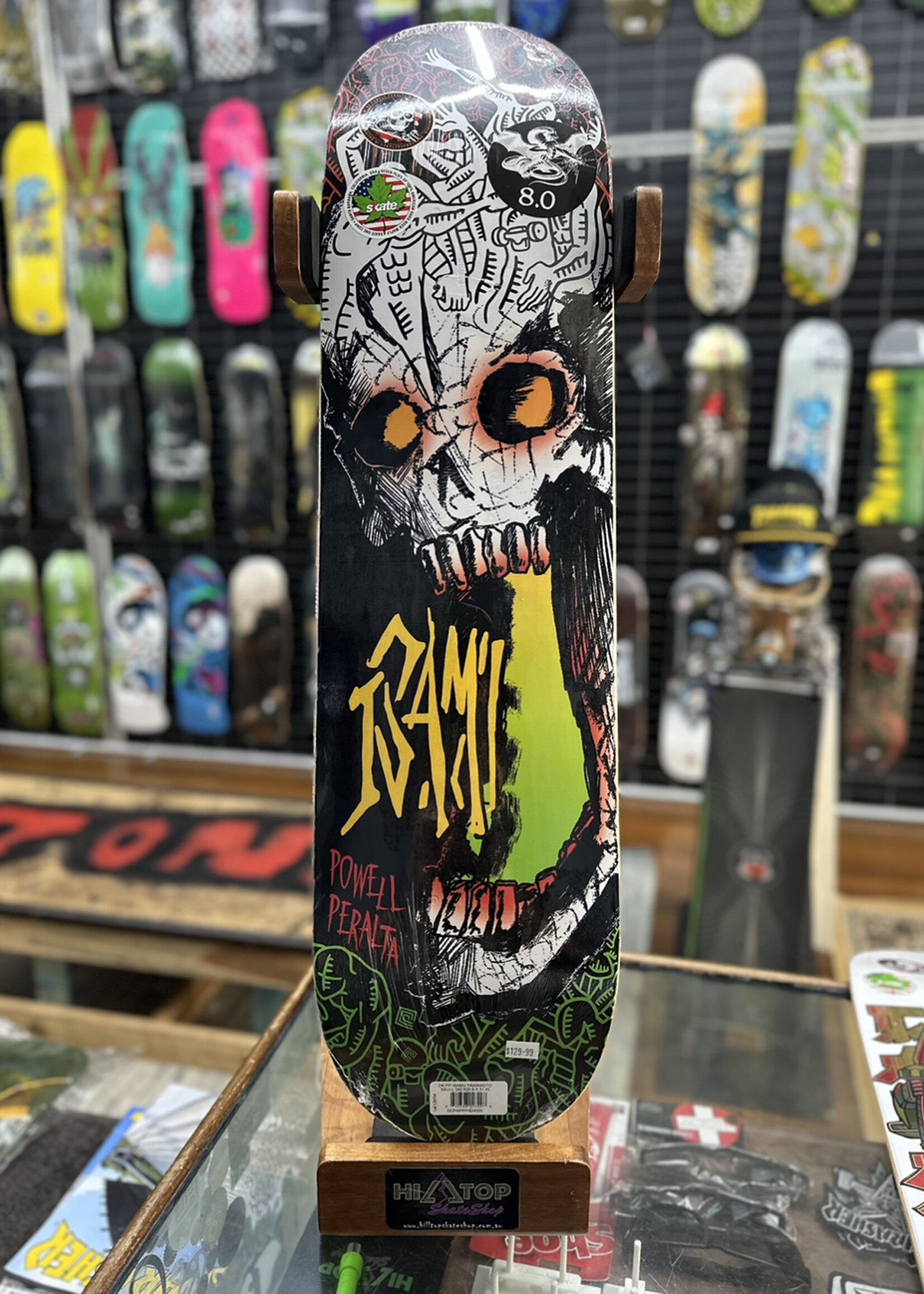 Powell Peralta POWELL PERALTA - Isamu Yamamoto Skull Freestyle Deck - 8.0"