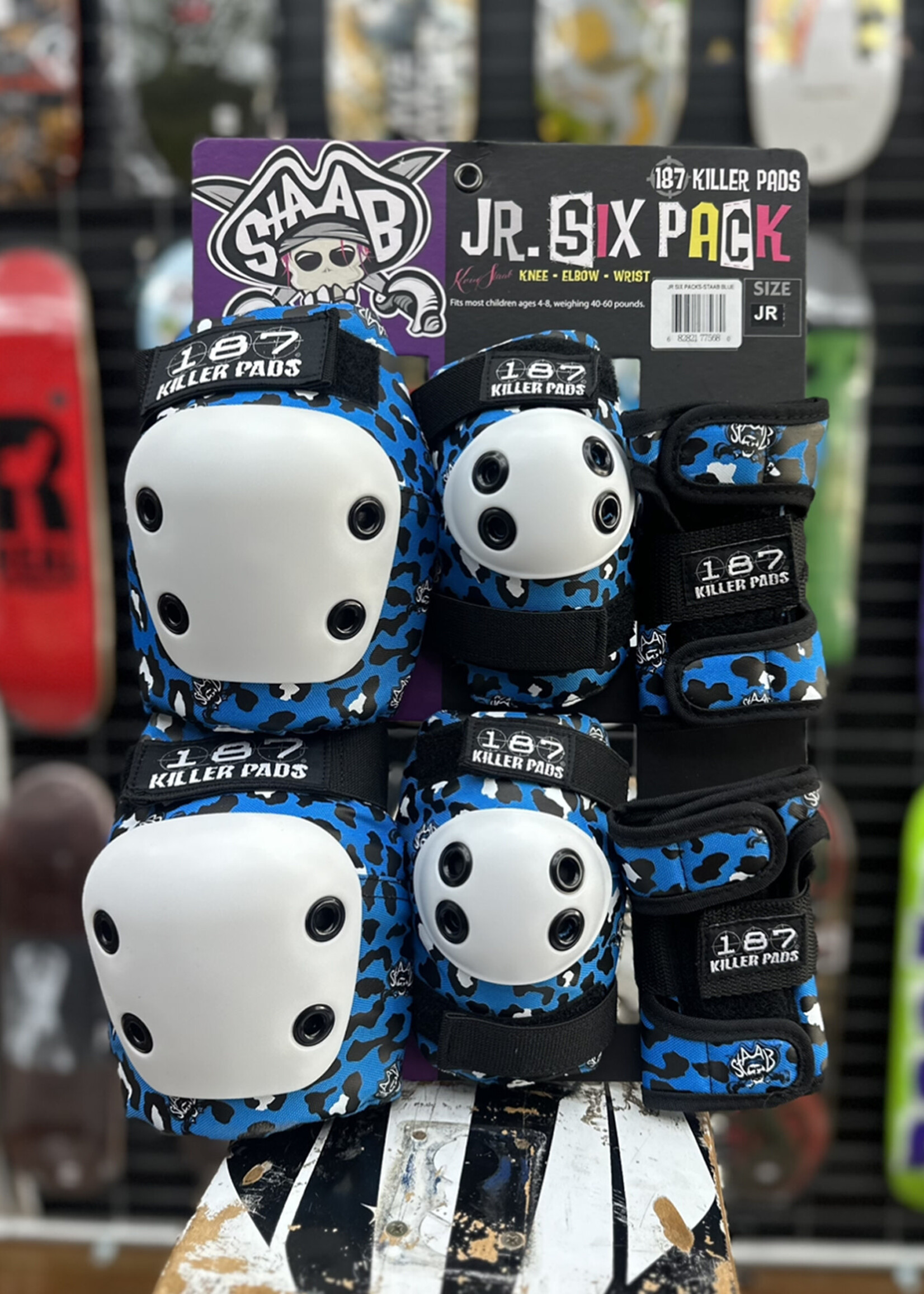 187 KILLER PADS 187 KILLER PADS -  Six Pack Staab Blue Leopard Print - Junior