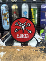 Powell Peralta BONES - Iron-on Patch Vato Rat Circle Red - 3.5"