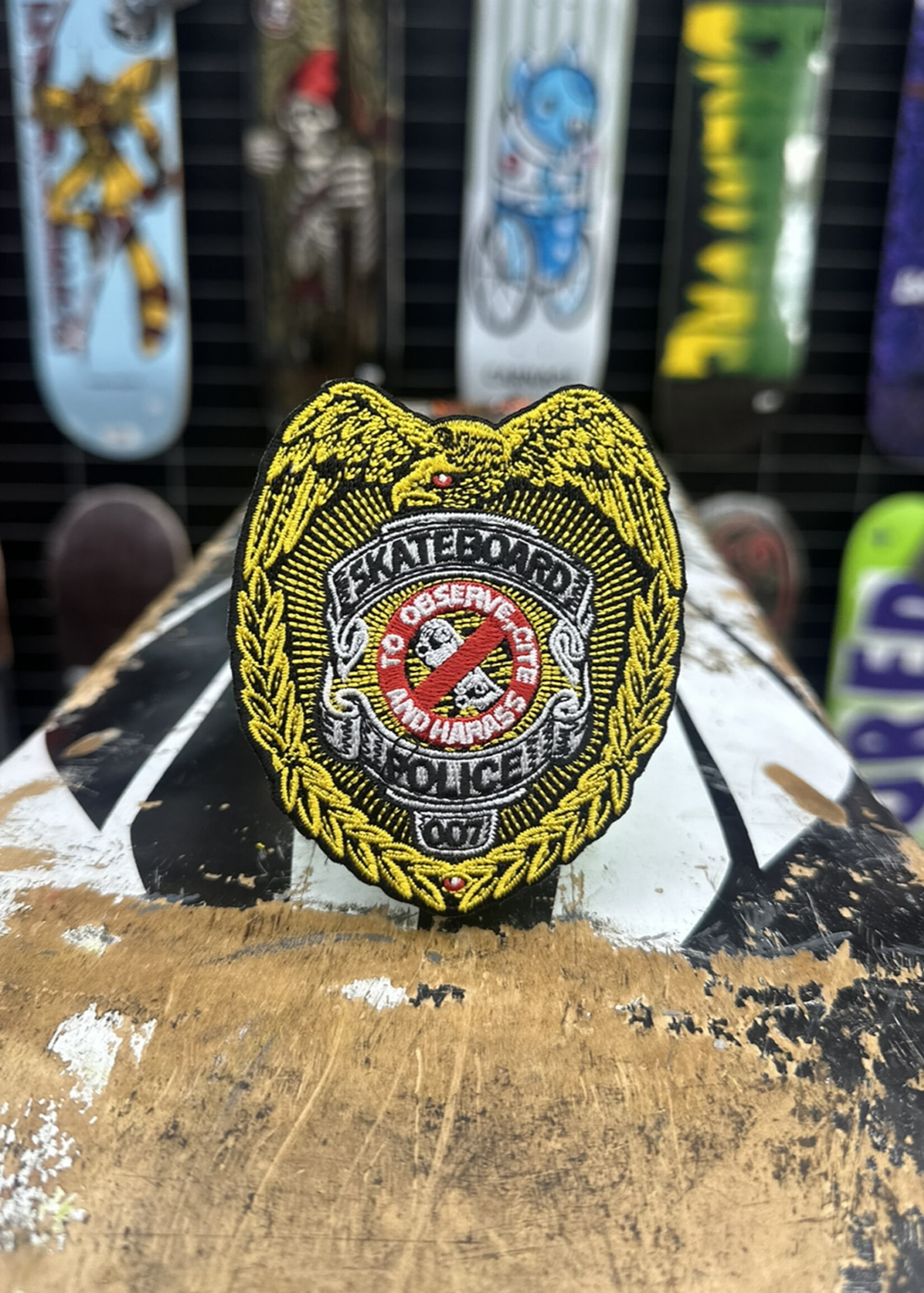 Powell Peralta POWELL PERALTA - Iron-on Patch Skateboard Police - 3.5"
