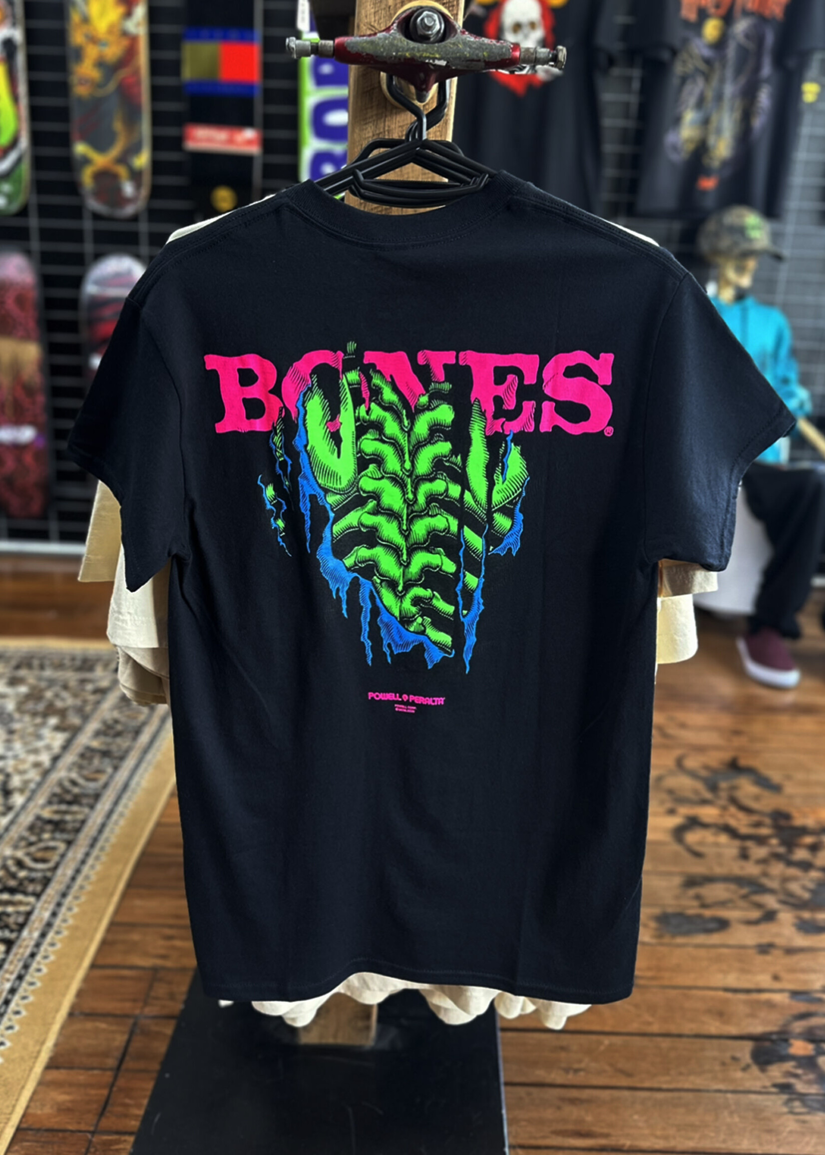 BONES BONES - Shred Blacklight Tee (Glow)