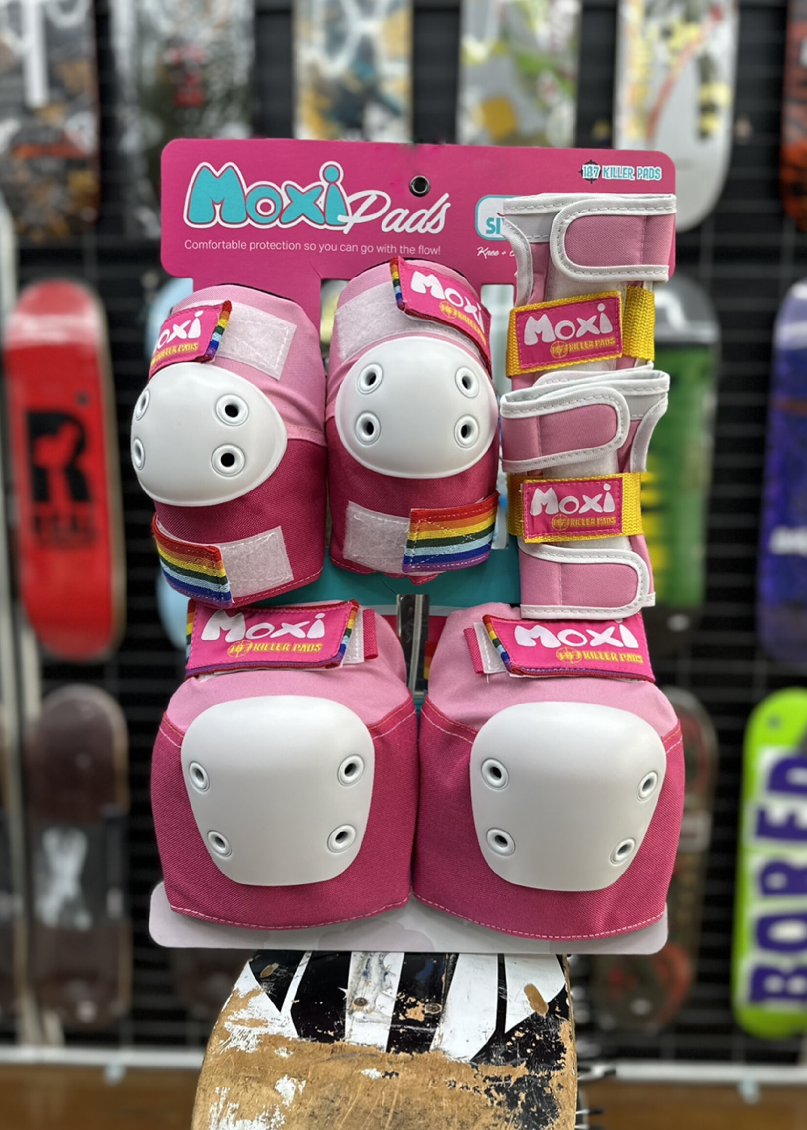 187 KILLER PADS 187  KILLER PADS - Six Pack Adult Moxi Pink/Peach - XSmall