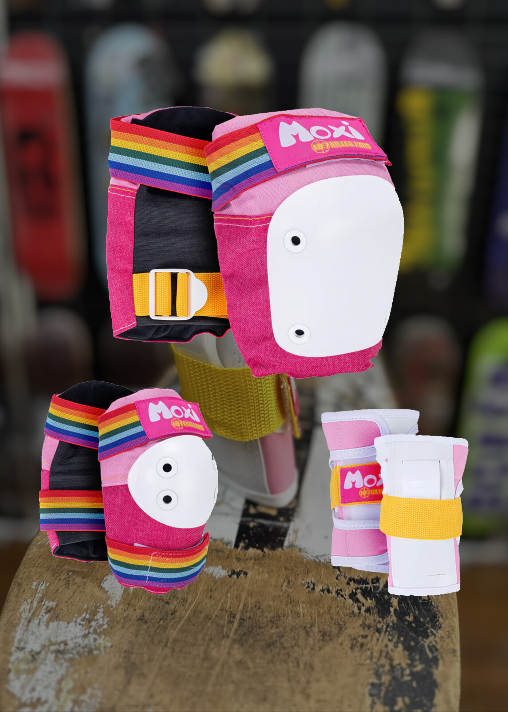 187 KILLER PADS 187  KILLER PADS - Six Pack Adult Moxi Pink/Peach - XSmall