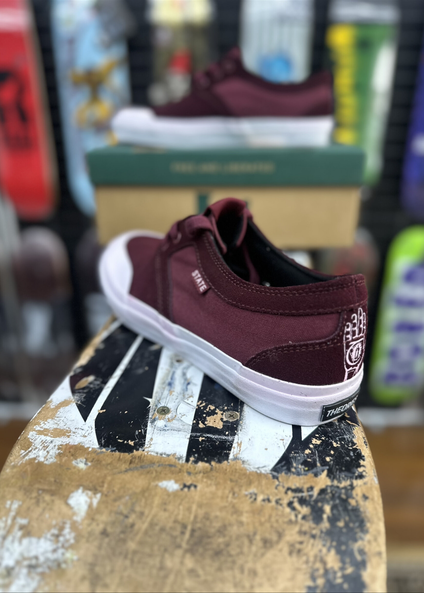STATE FOOTWARE STATE FOOTWEAR - Bishop THEORIES X Black Cherry Suede/Rubber Toe