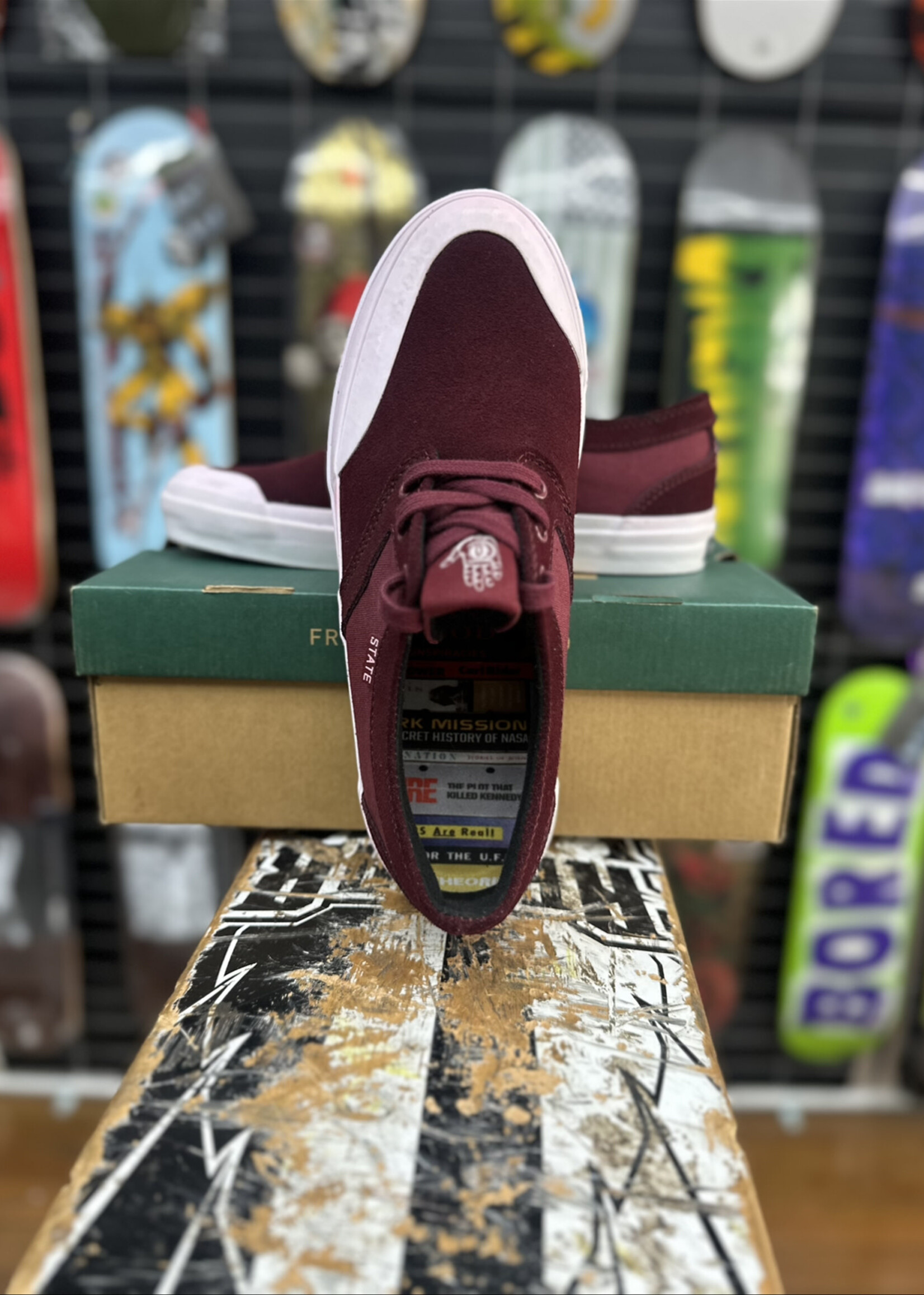 STATE FOOTWARE STATE FOOTWEAR - Bishop THEORIES X Black Cherry Suede/Rubber Toe