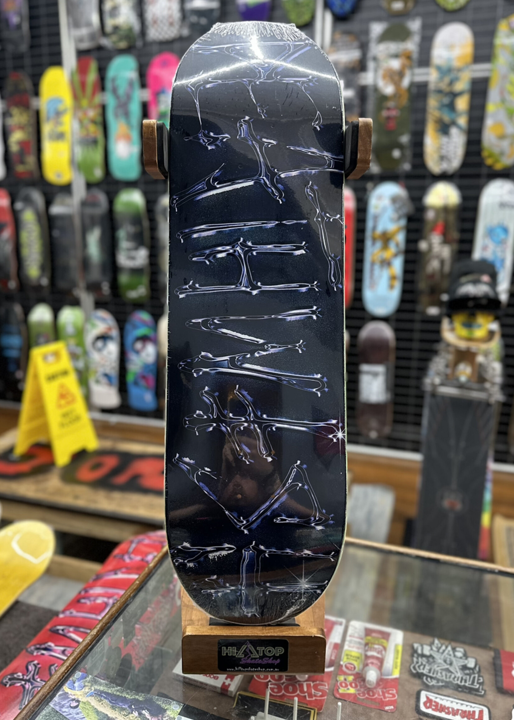 Deathwish Skateboards DEATHWISH - OG Spray Chrome Black Deck - 9.0"