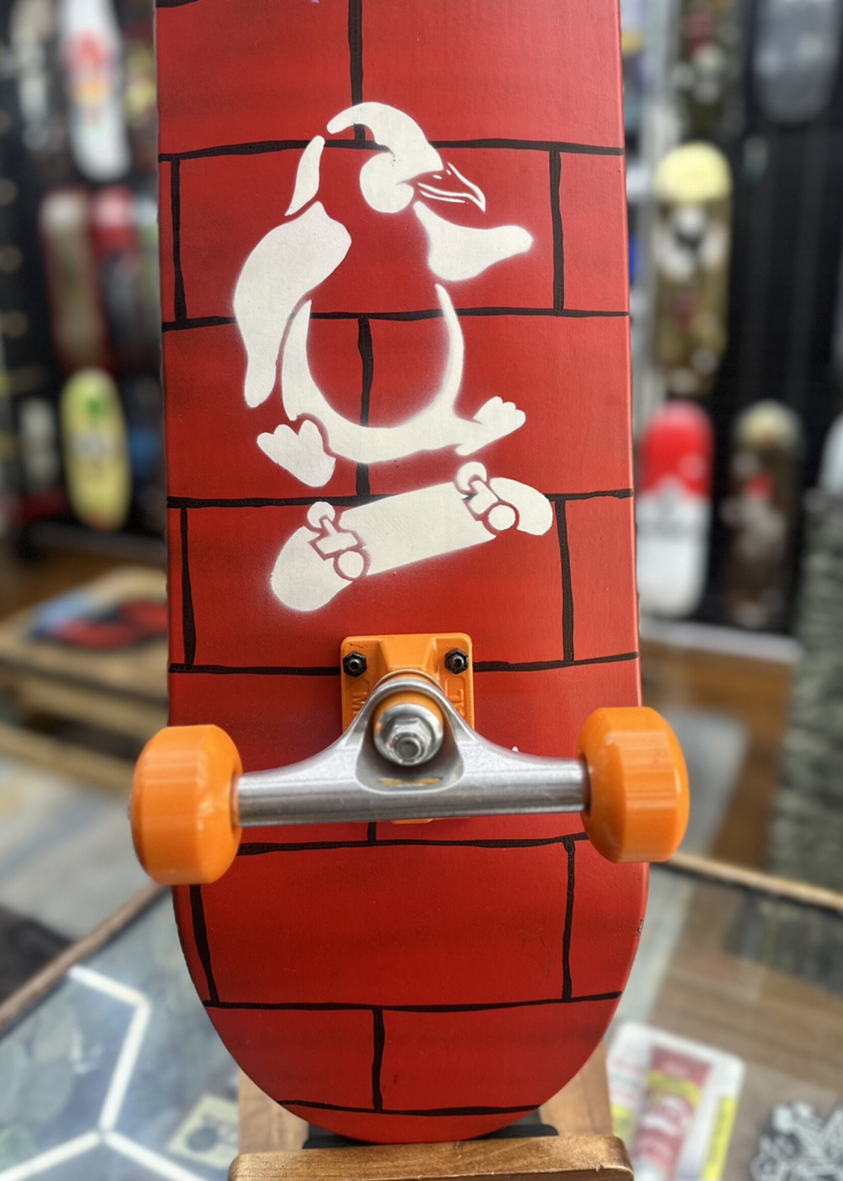Local Artists LOCAL ARTISTS - Xus D. Demiurge Red Brick Skate Penguin - 8.0" Complete