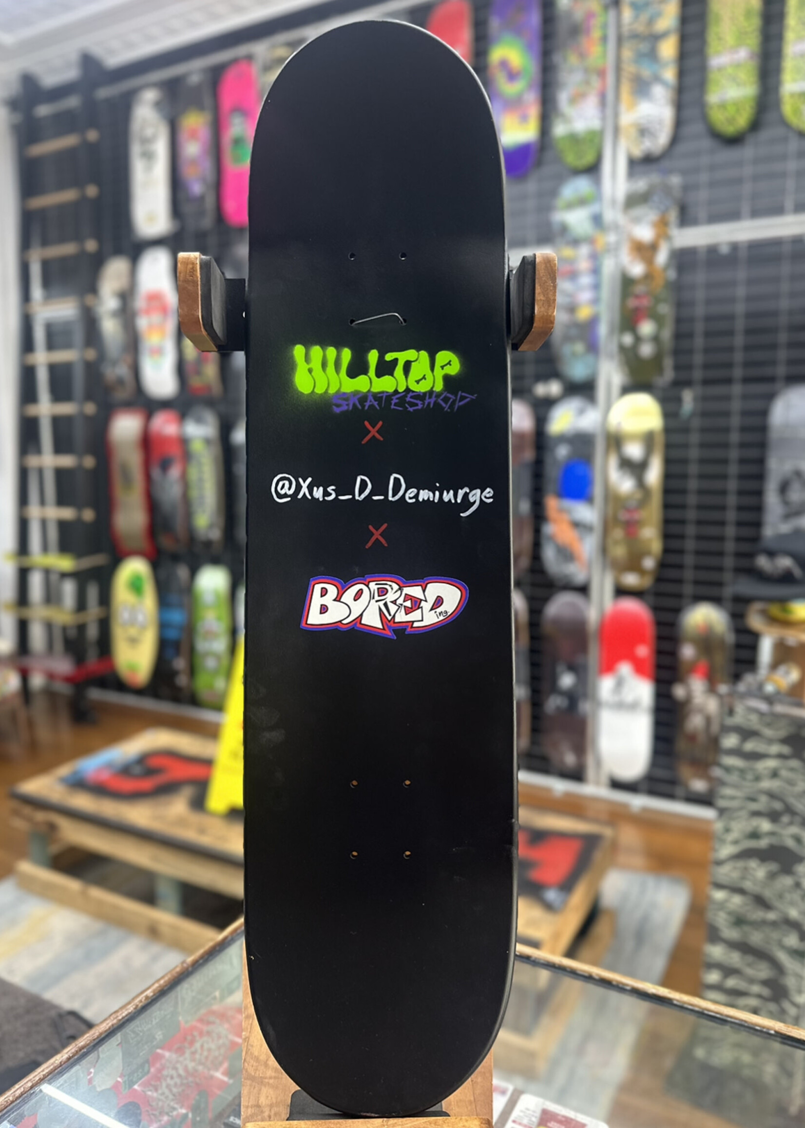 BOREDing. BOREDing - Hand Painted Besa Block Skate Rat - 8.375"