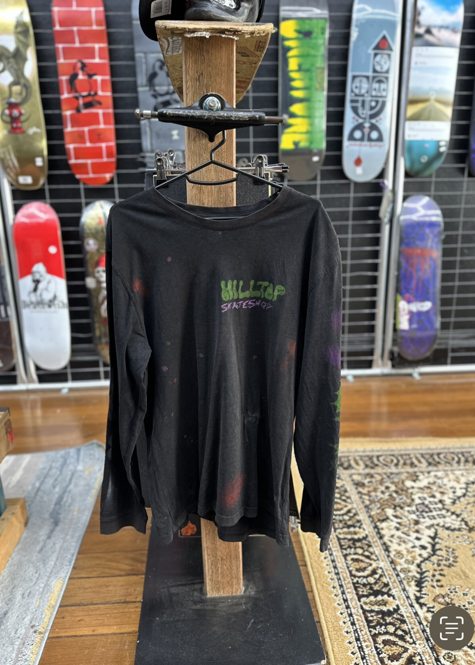 Hilltop Skateshop HILLTOP SKATESHOP - Custom Tee #4 - Long Sleeve - Large