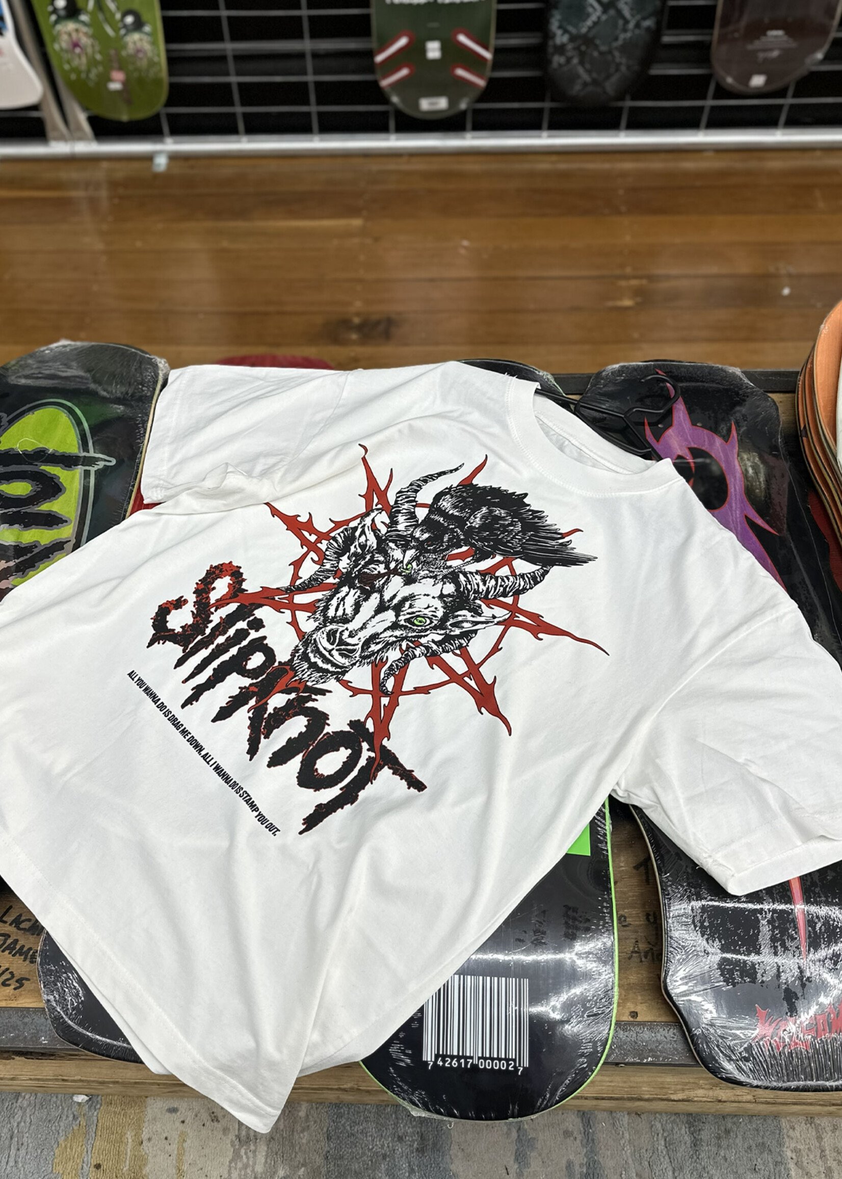 Welcome WELCOME SKATEBOARDS - Slipknot Spit it Out Tee White