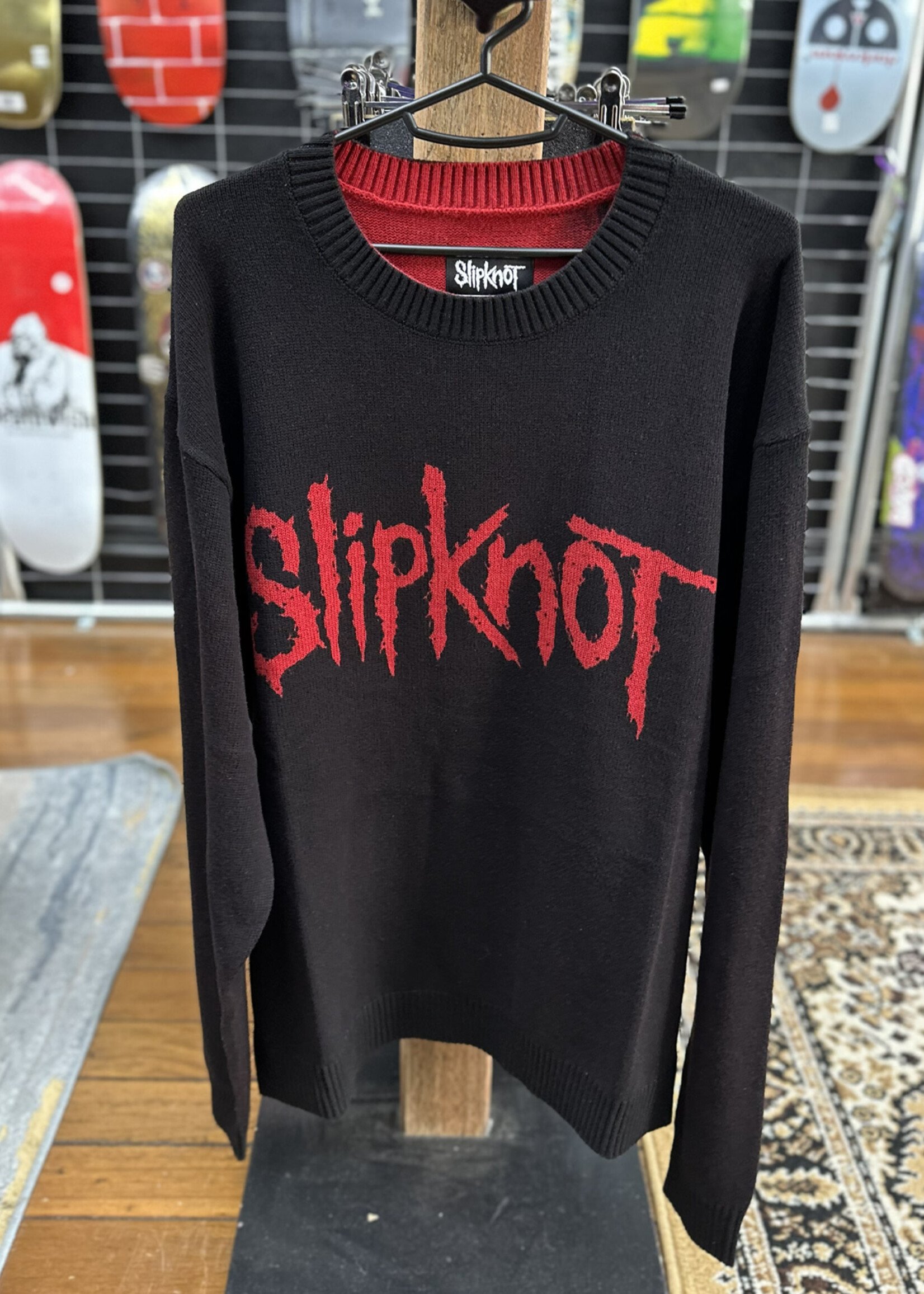 Welcome WELCOME SKATEBOARDS - Slipknot Overprint Sweater Black/Red