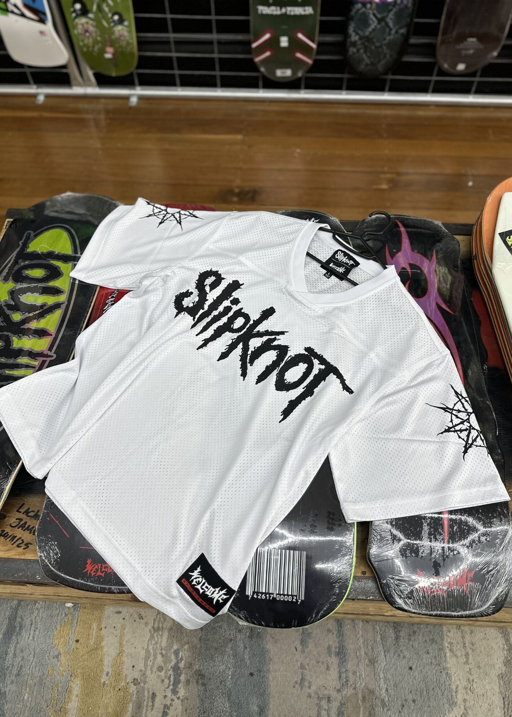 Welcome WELCOME SKATEBOARDS - Slipknot Heretic Mesh Jersey White