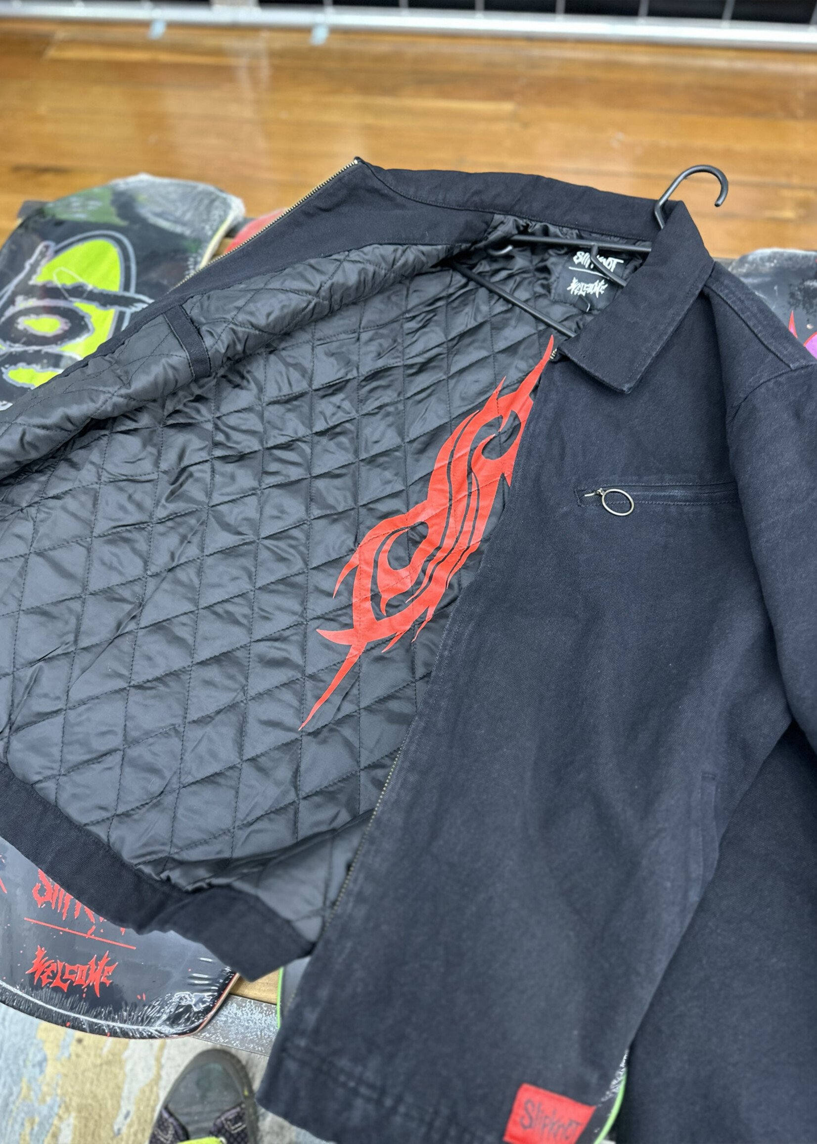 Welcome WELCOME SKATEBOARDS - Slipknot Self-Titled Printed Jacket Black