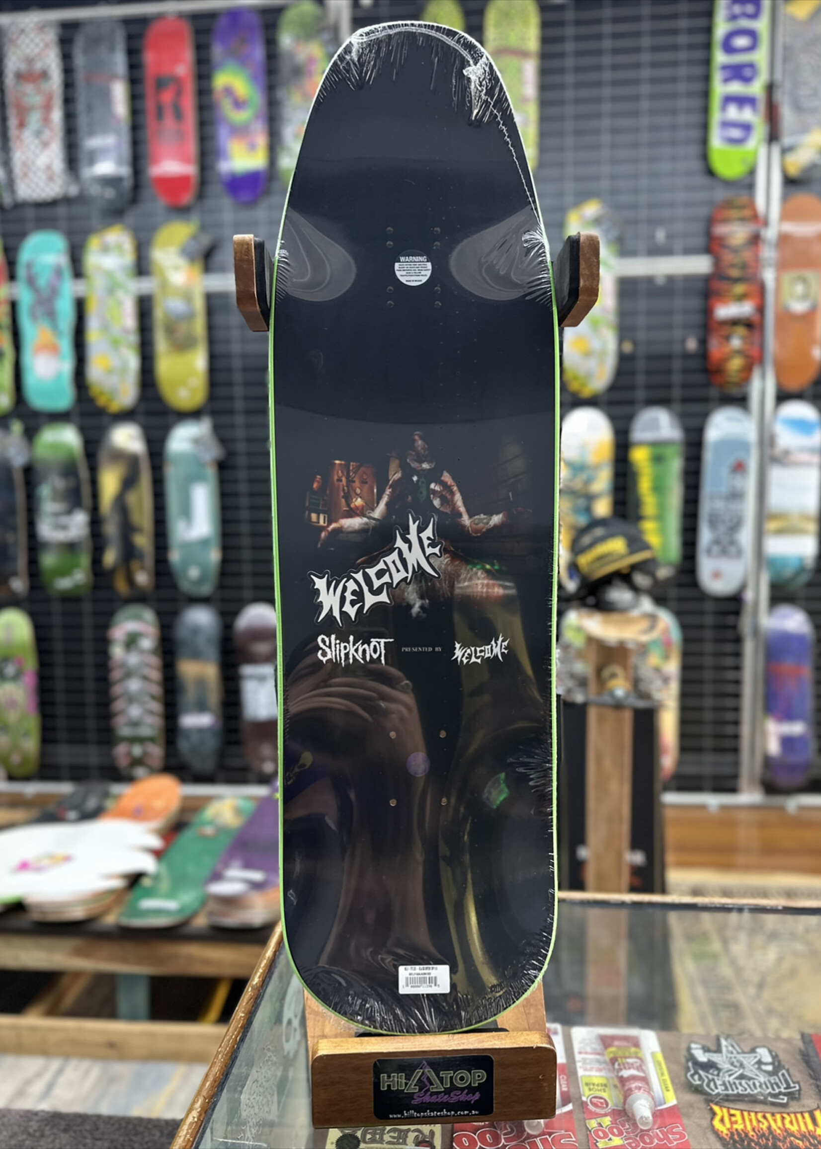 Welcome WELCOME SKATEBOARDS - Slipknot Self-Titled on Gaia Black/Green Dip Deck - 9.75"
