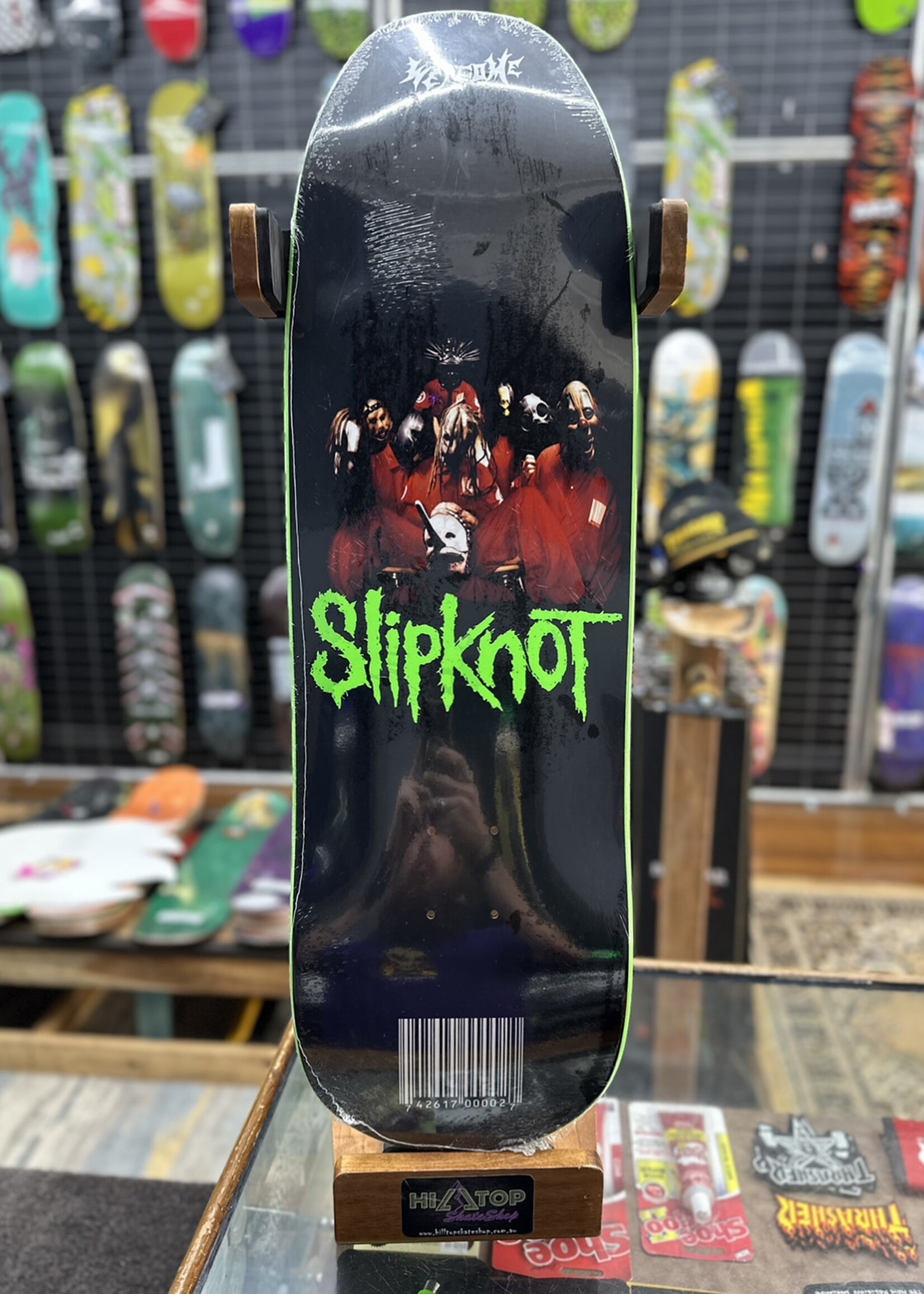 Welcome WELCOME SKATEBOARDS - Slipknot Self-Titled on Gaia Black/Green Dip Deck - 9.75"