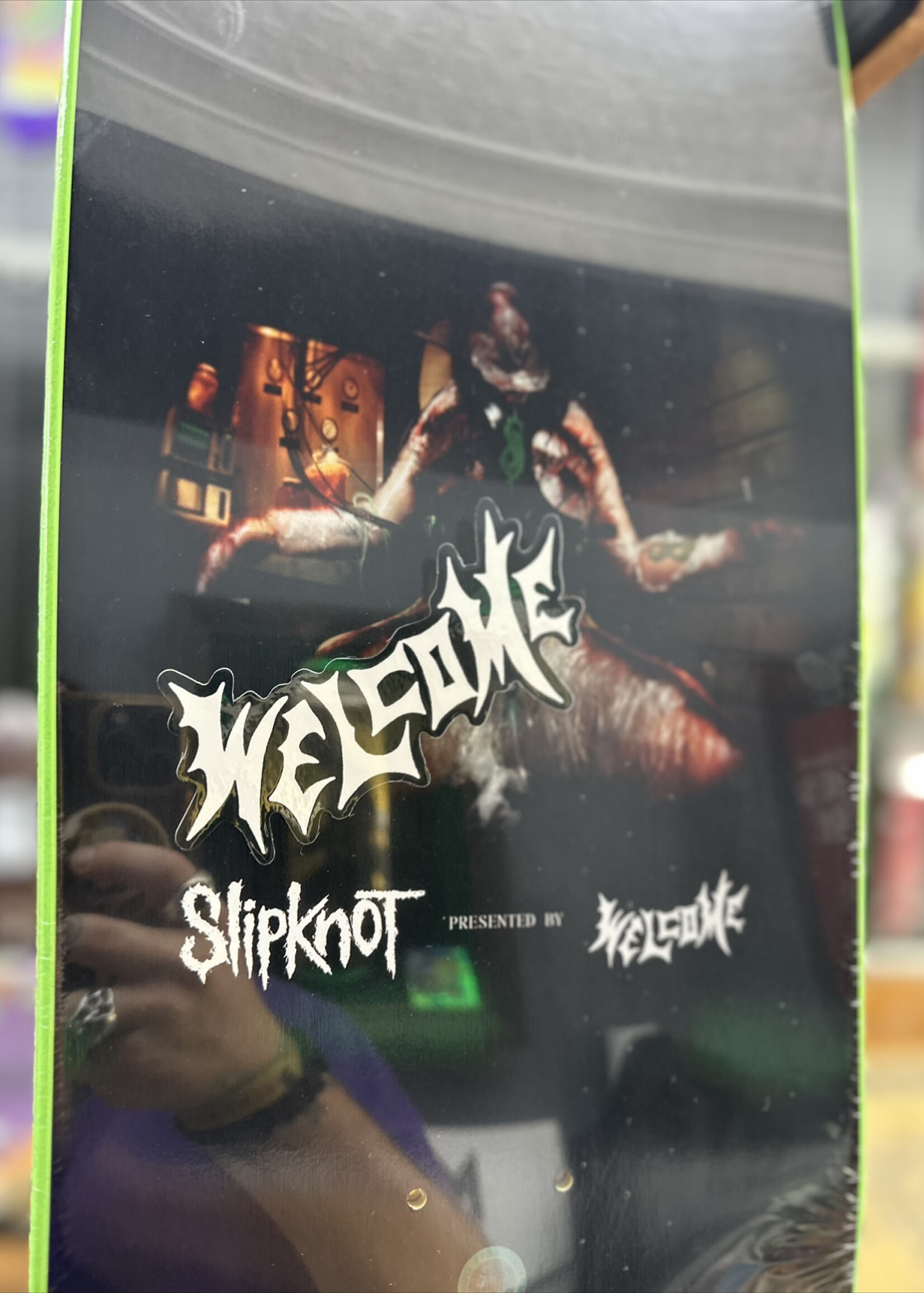 Welcome WELCOME SKATEBOARDS - Slipknot Self-Titled on Gaia Black/Green Dip Deck - 9.75"