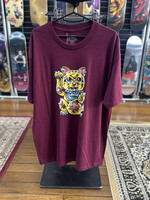 DGK DGK - Golden Lucky Cat Burgandy Tee - Large