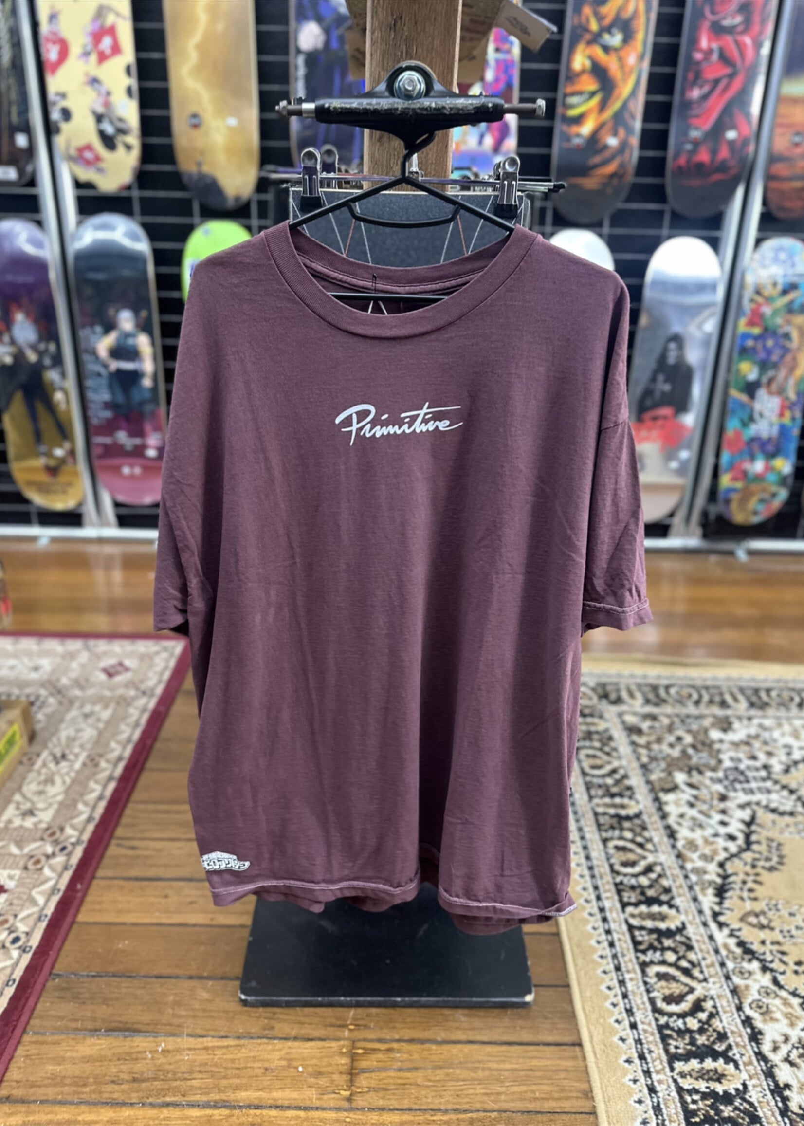 PRIMITIVE PRIMITIVE - My Hero Academia All Might Burgandy Tee - Large
