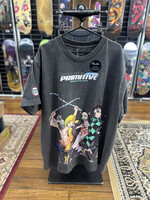PRIMITIVE PRIMITIVE - Demon Slayer Corp Washed-Out Black Tee - XXLarge