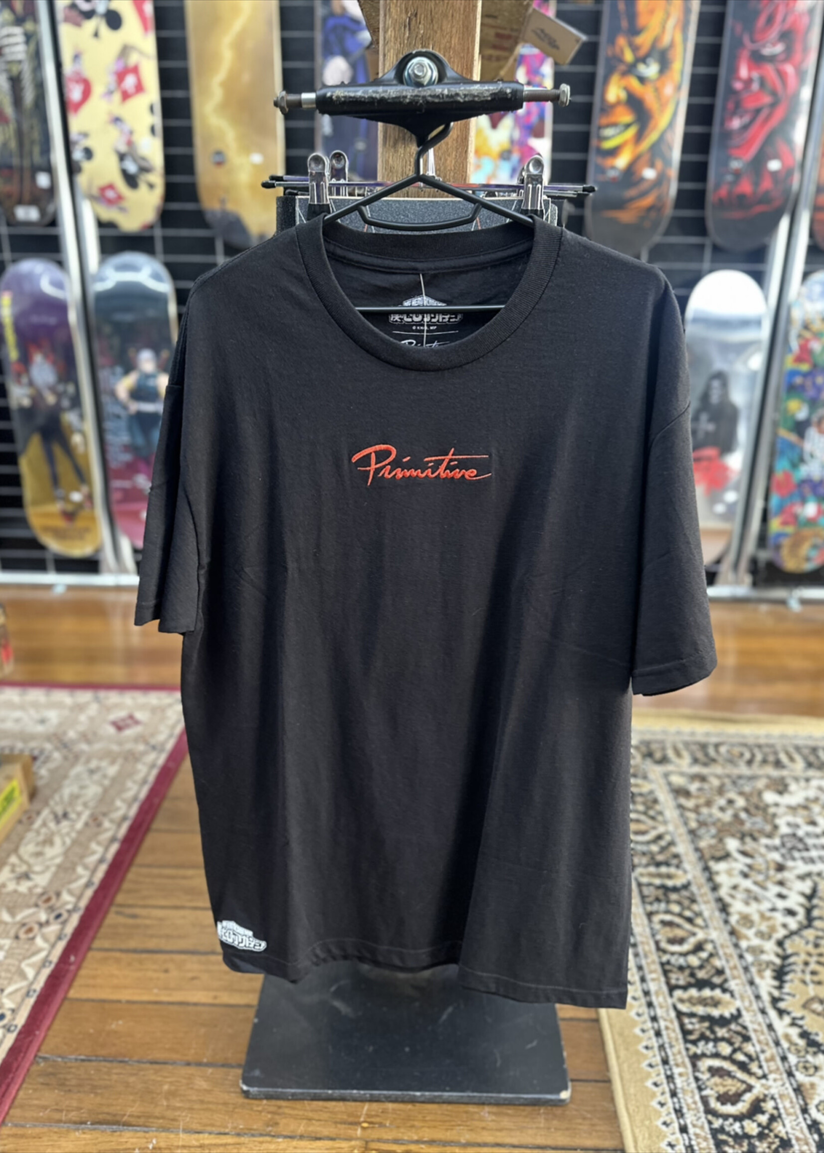 PRIMITIVE PRIMITIVE - My Hero Academia Dirty P Katsuki Black Tee - Large