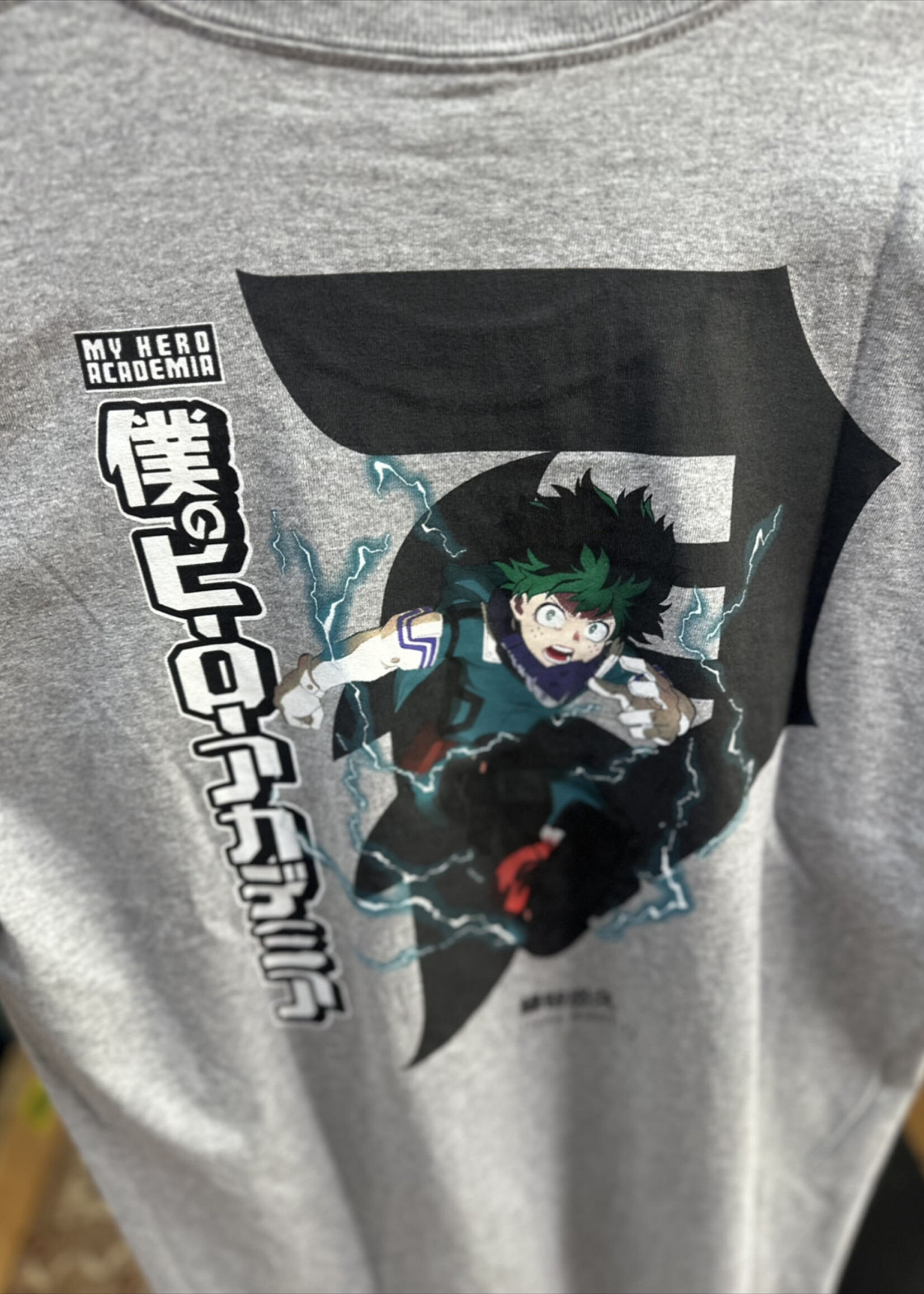 PRIMITIVE PRIMITIVE - My Hero Academia Dirty P Izuku Midoriya Grey Tee - Large
