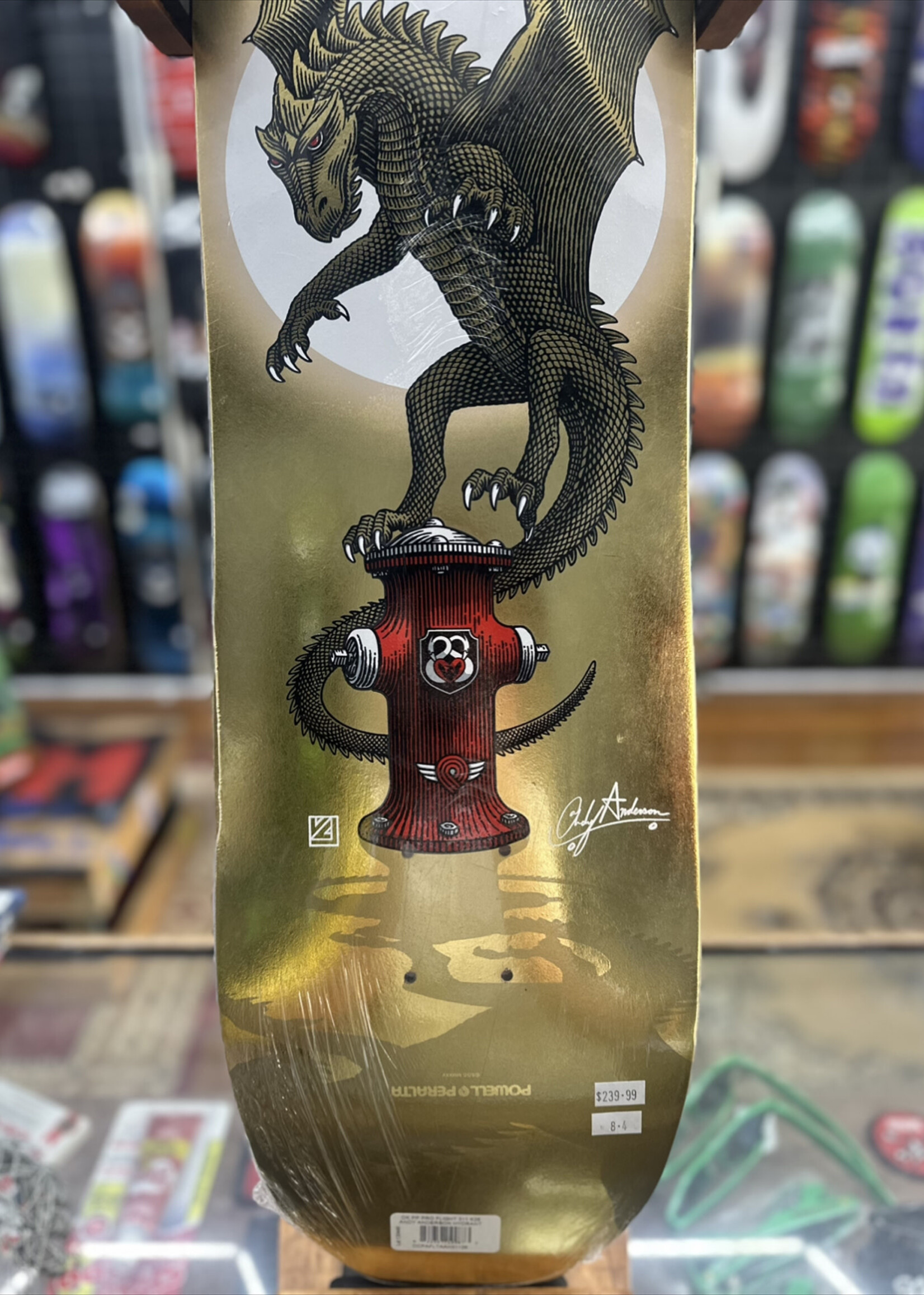 Powell Peralta POWELL PERALTA - Andy Anderson Hydrant Gold Flight Deck - 8.4"