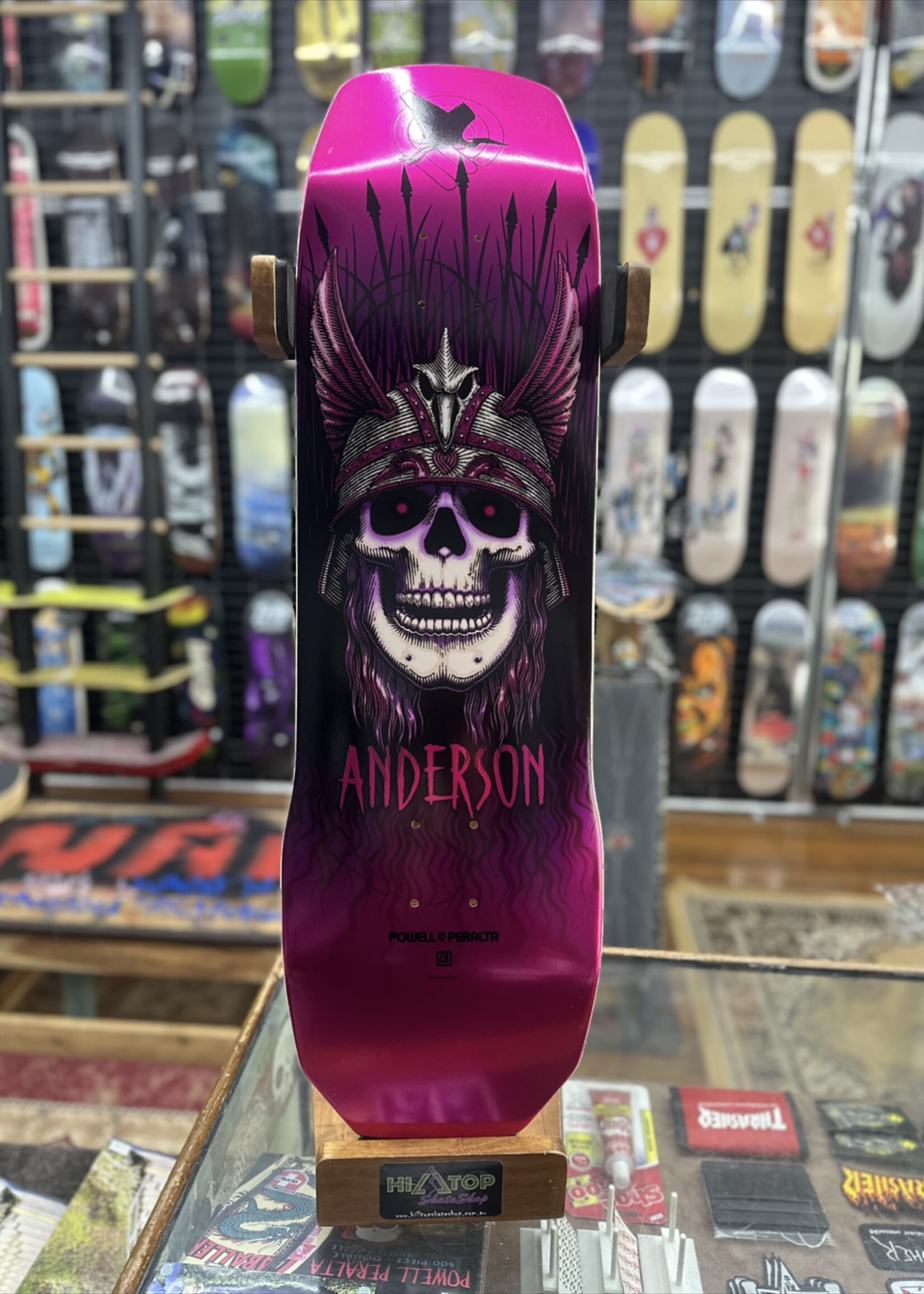 Powell Peralta POWELL PERALTA - Andy Anderson Heron Skull Pink Foil - 9.13"