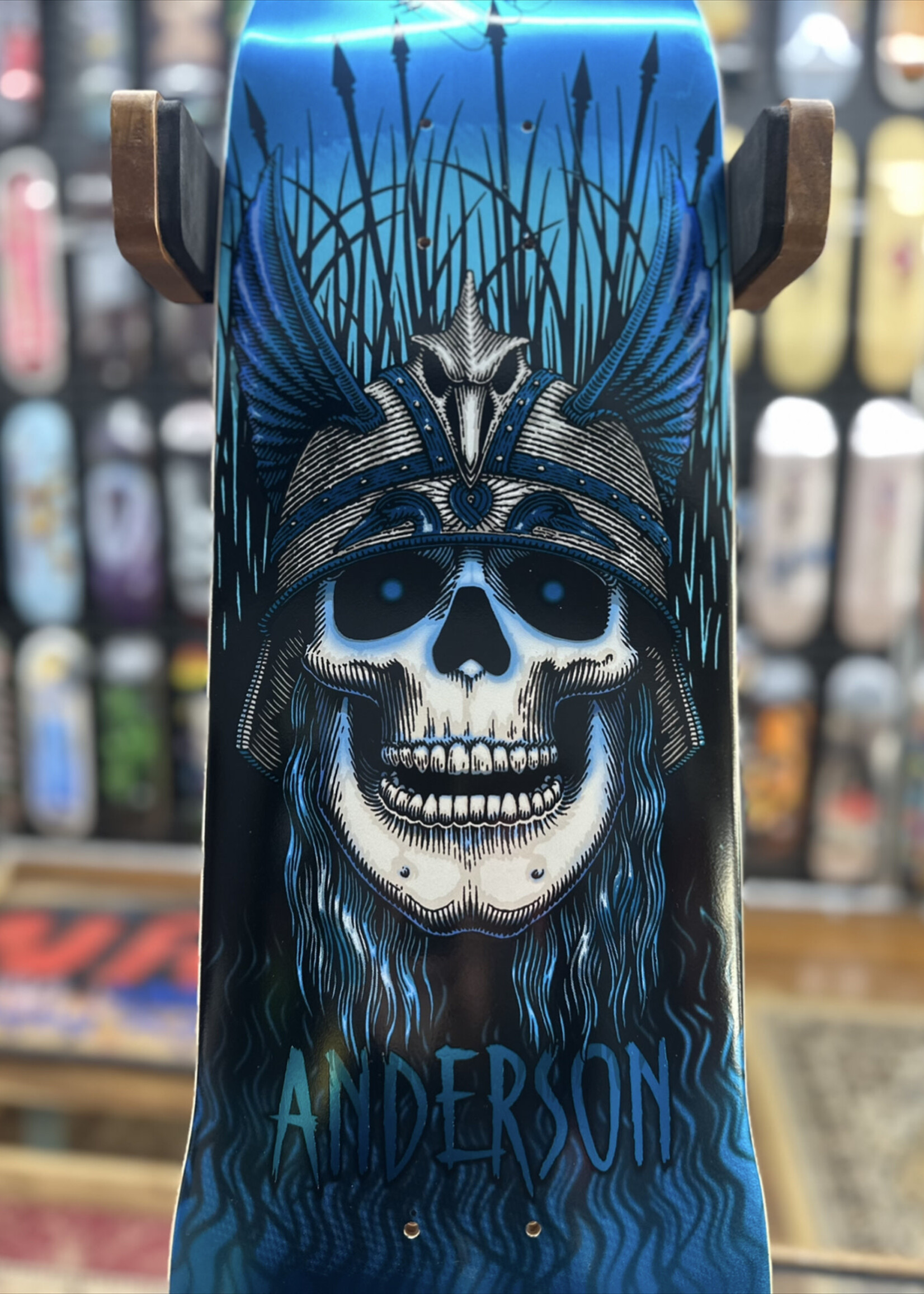 Powell Peralta POWELL PERALTA - Andy Anderson Heron Skull Blue Foil - 8.45"