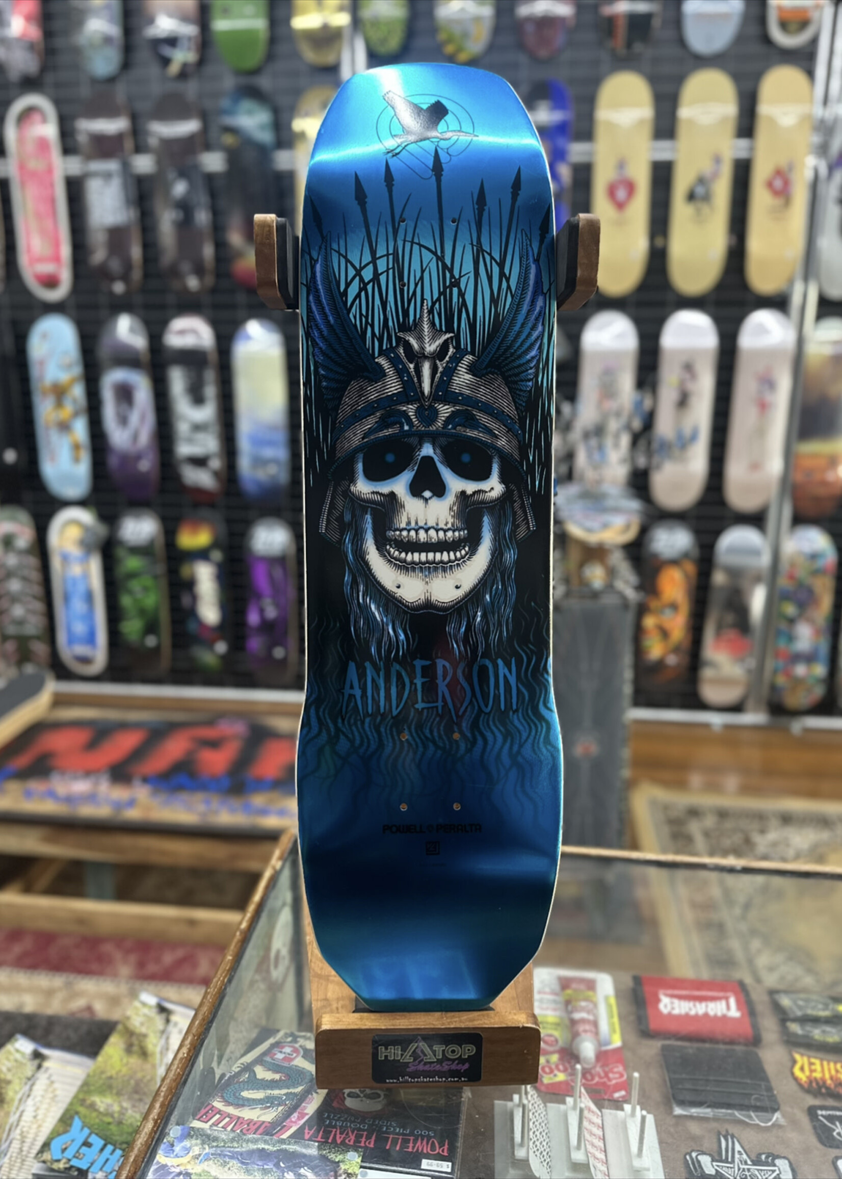 Powell Peralta POWELL PERALTA - Andy Anderson Heron Skull Blue Foil - 8.45"