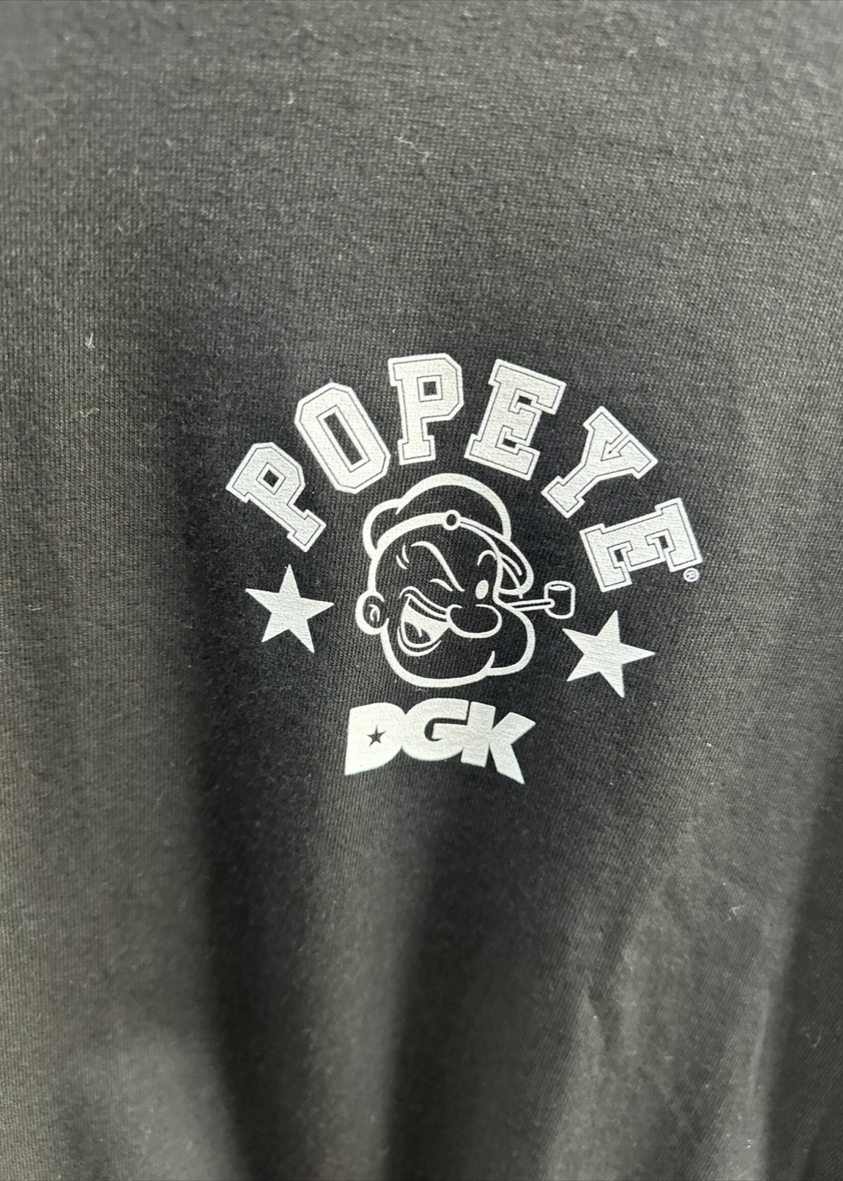 DGK DGK - Popeye Spinach Black Long Sleeve Tee - Small