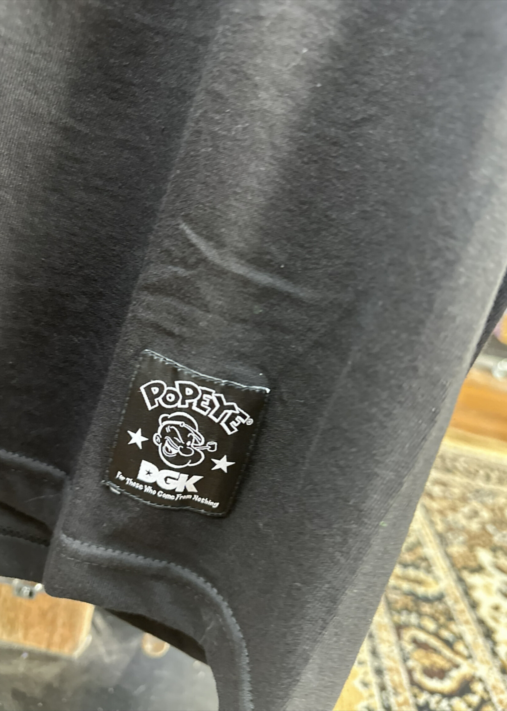 DGK DGK - Popeye Spinach Black Long Sleeve Tee - Small