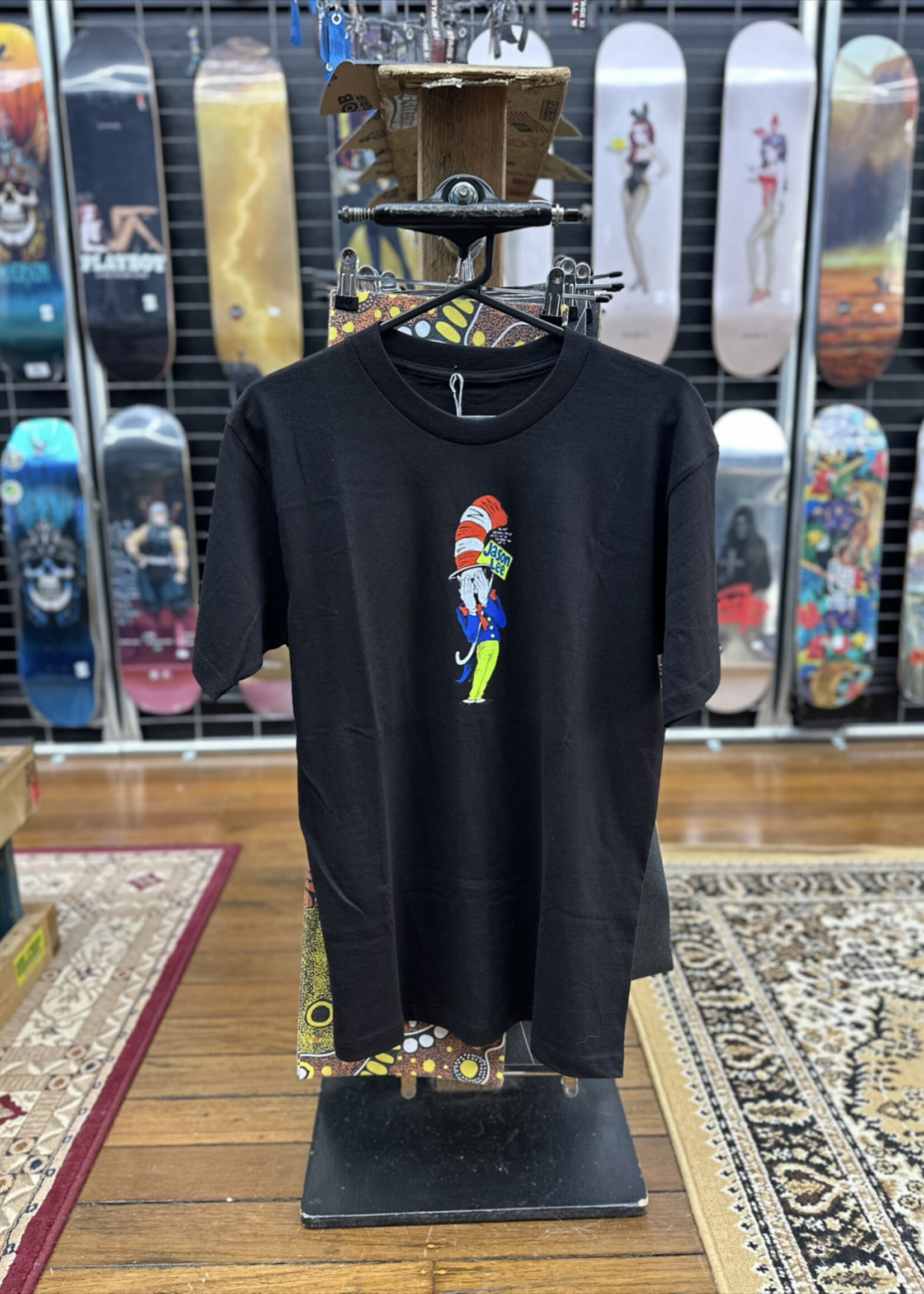 PRIME WOOD LA PRIME WOOD LA - Jason Lee Cat in a Hat Black Tee