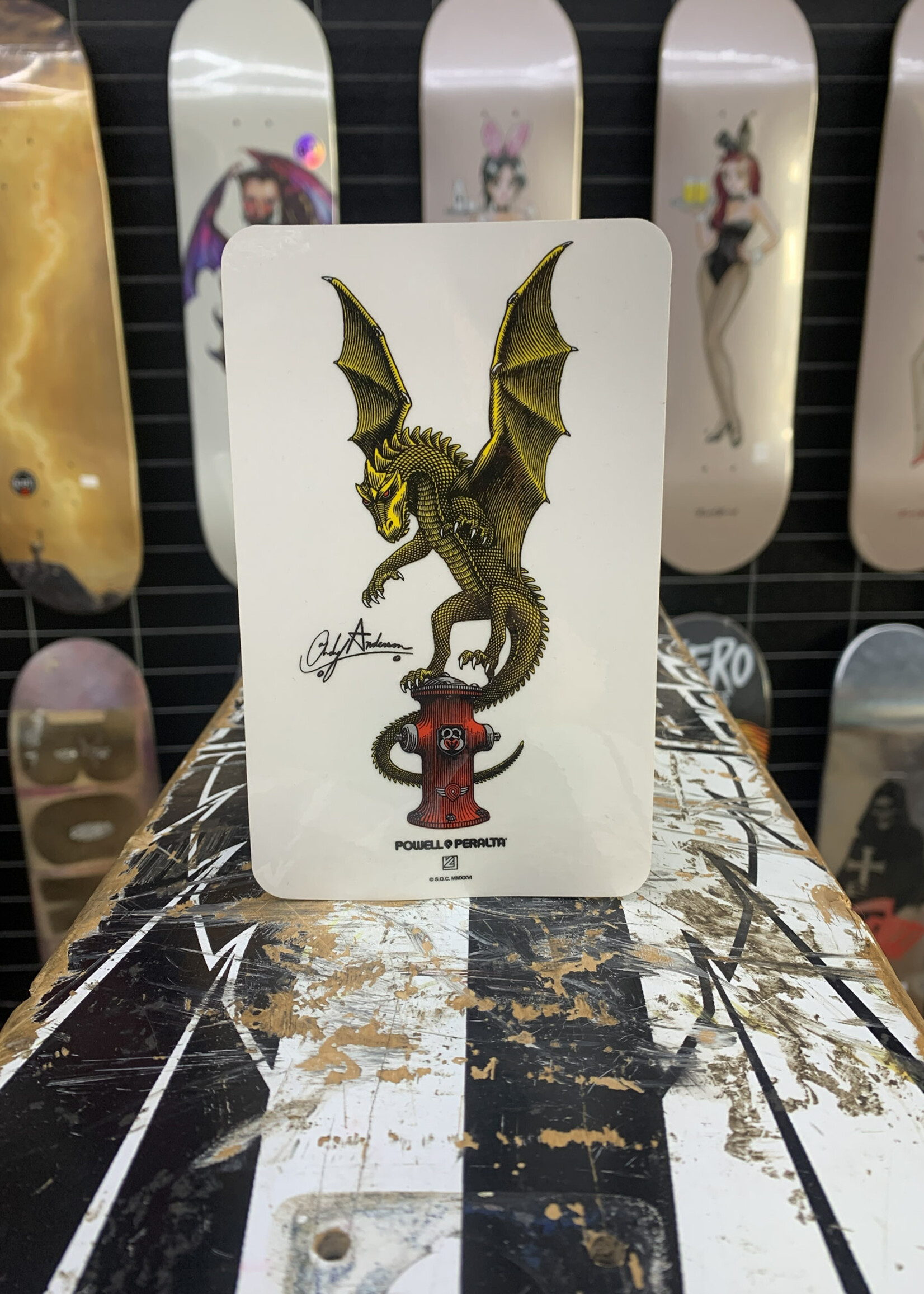 Powell Peralta POWELL PERLTA - Andy Anderson Hydrant Dragon Sticker - 6"