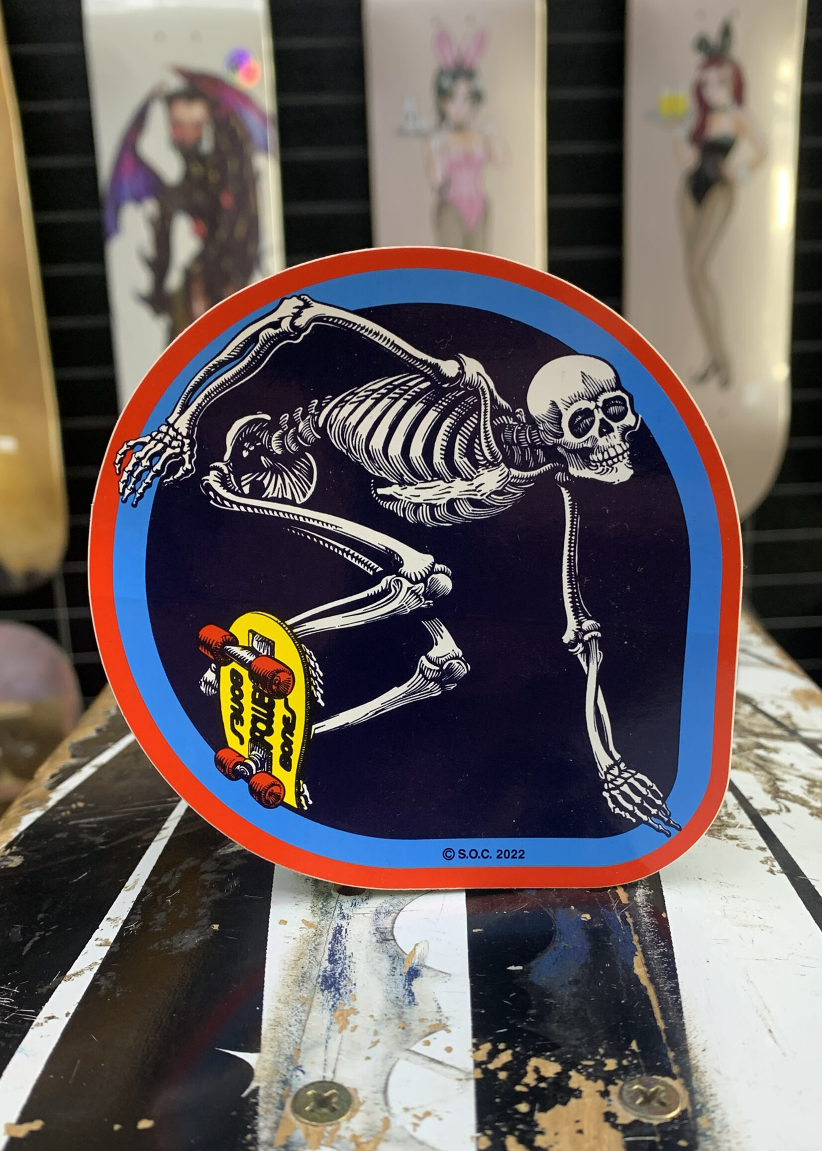 Powell Peralta POWELL PERALTA - OG Skate Skeleton Sticker